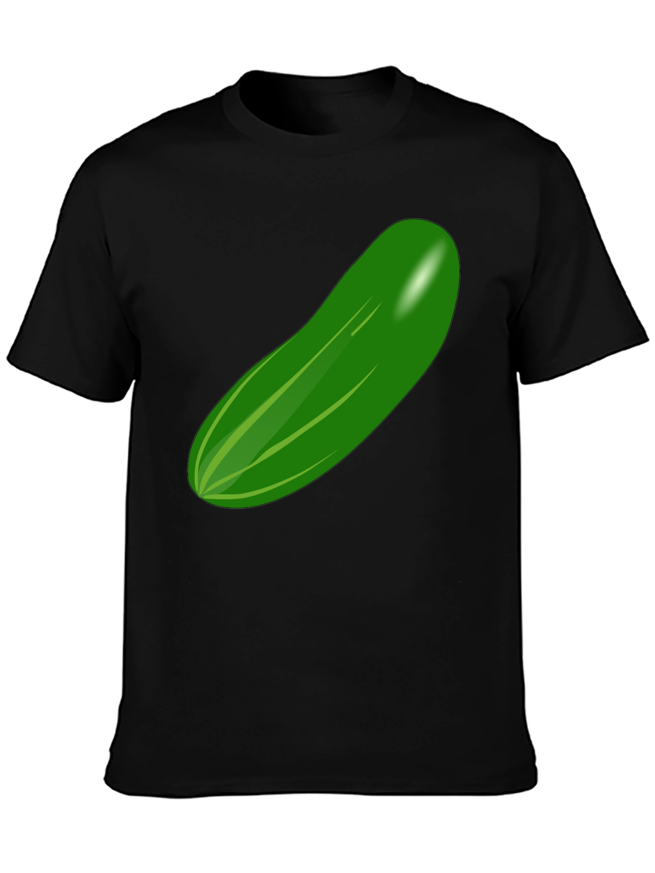 Black Cucumber Graphic T-Shirt - Quirky and Fun Design view 3