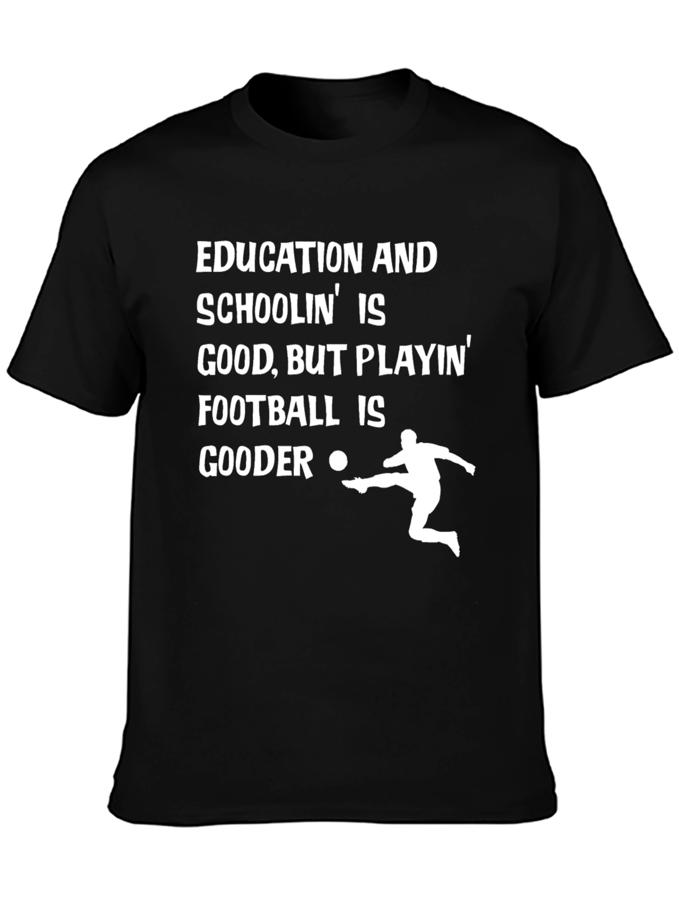Black Football Is Gooder Graphic Tee view 3