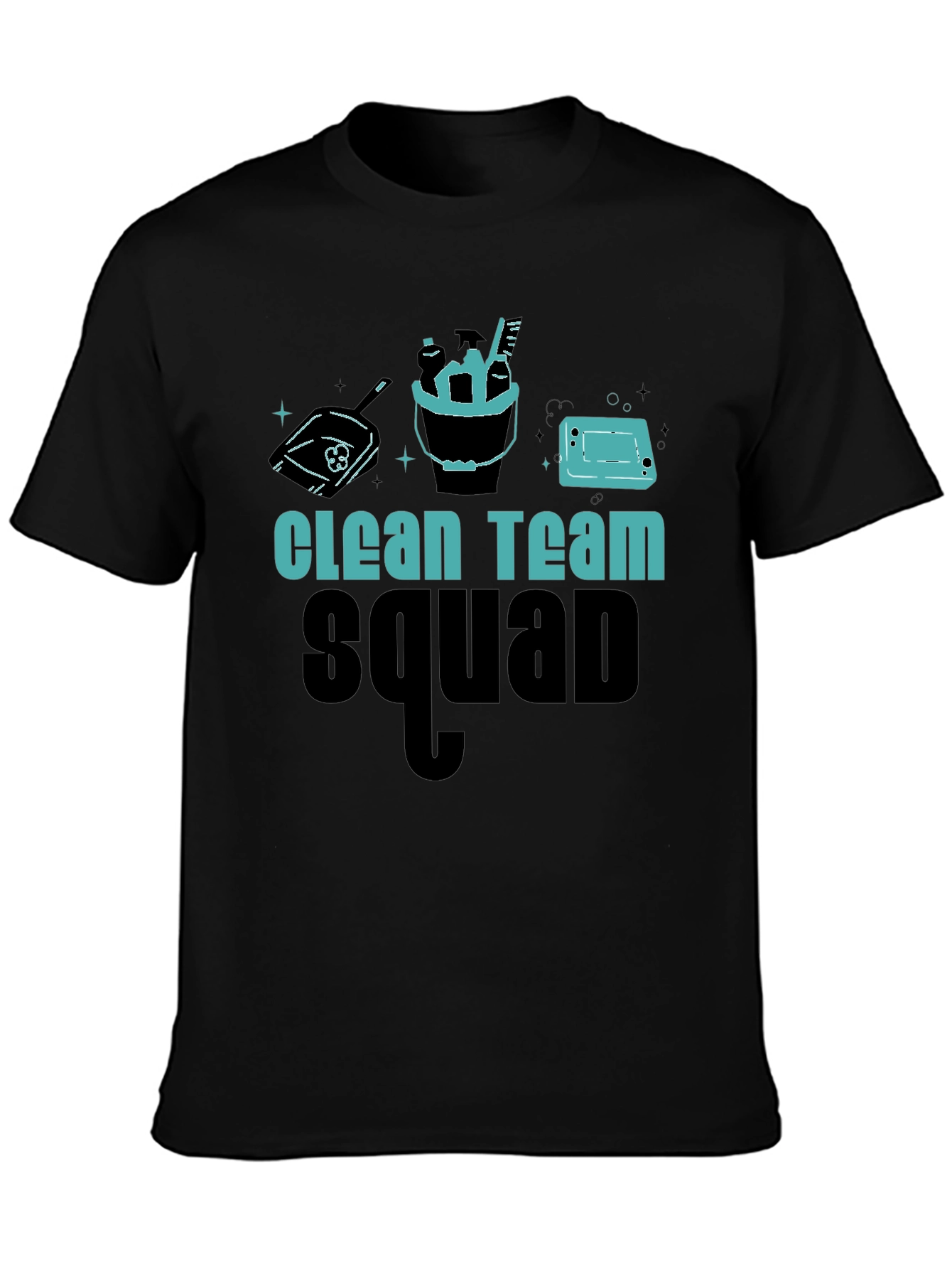 Clean Team Squad Black T-Shirt - 3