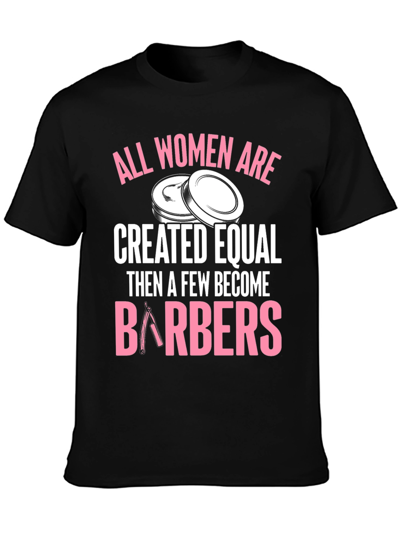 Black Barber Women's T-Shirt - Created Equal Design view 3