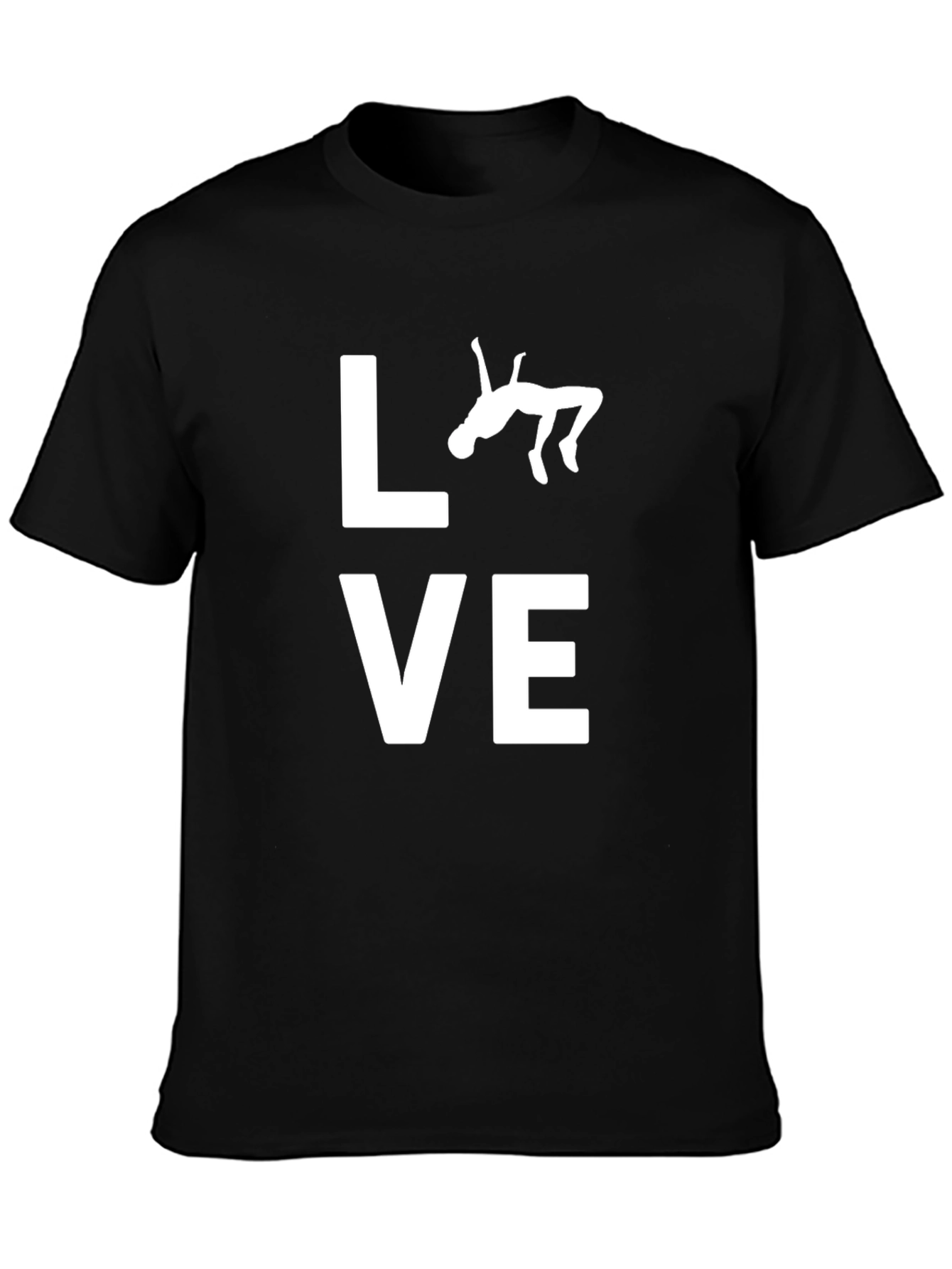 Black Love Gymnastics T-Shirt - Black Cotton Tee view 3