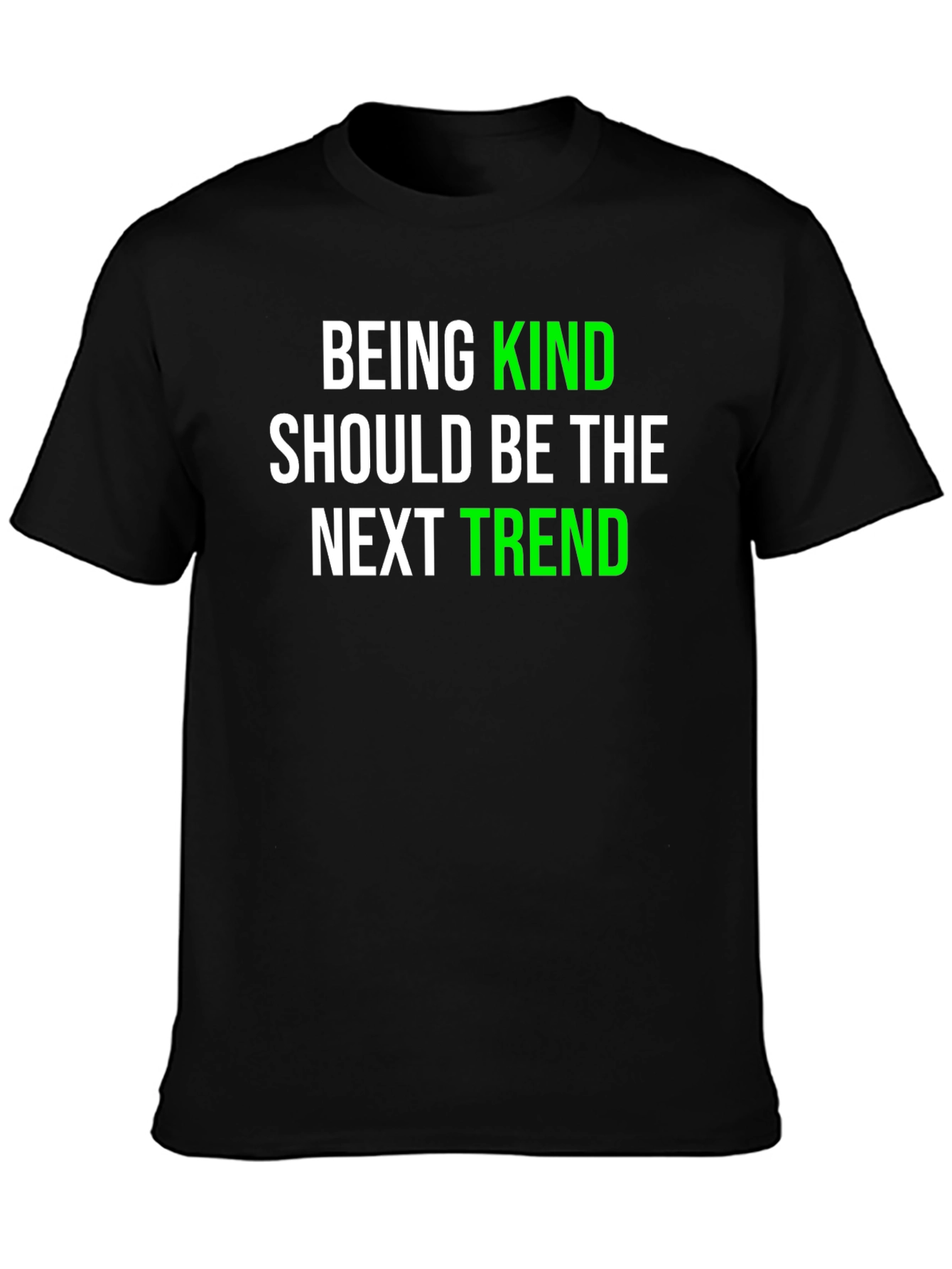 Black Kindness Trend Graphic Tee - Black view 3