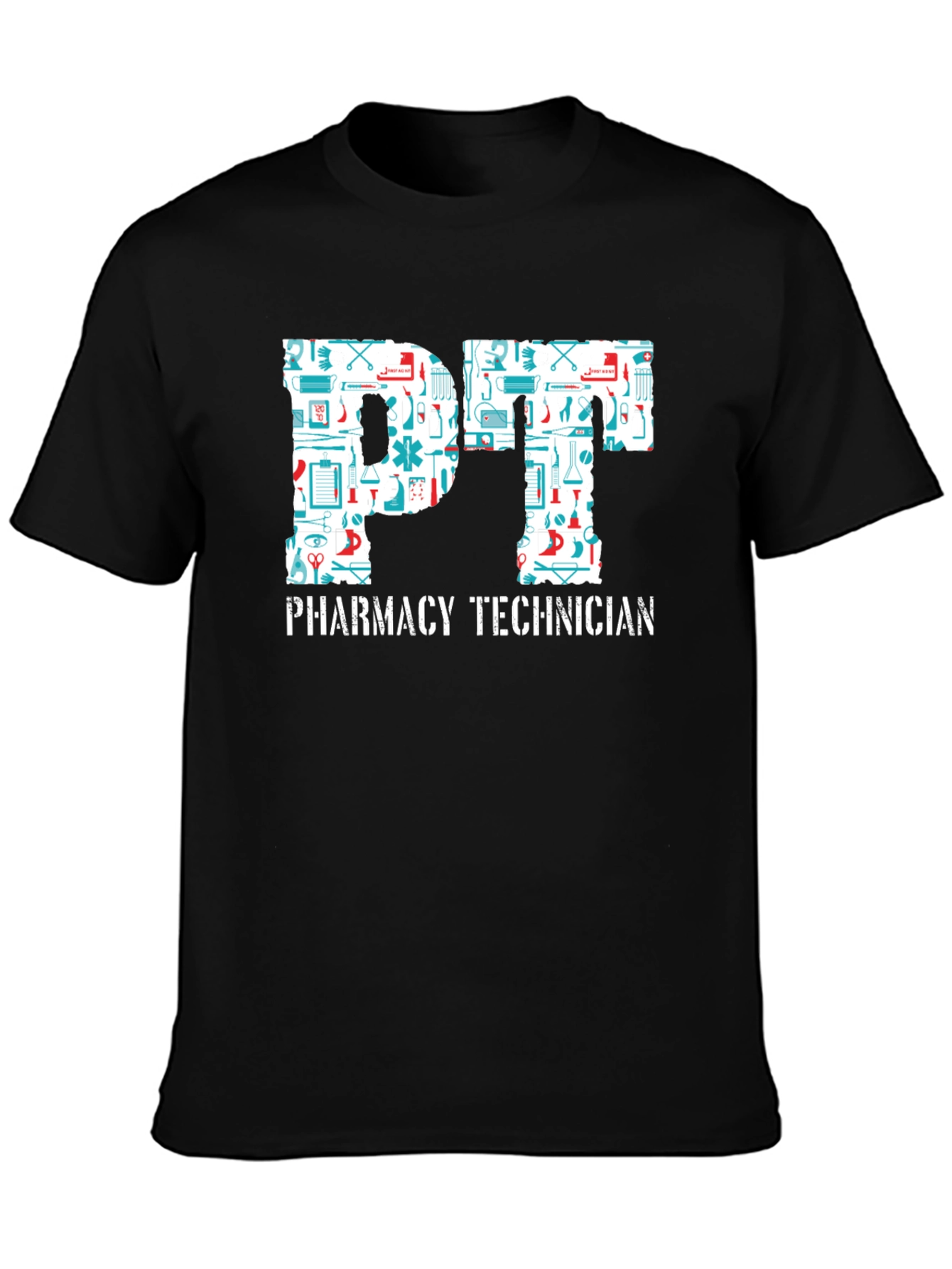 Black Pharmacy Technician PT T-Shirt view 3