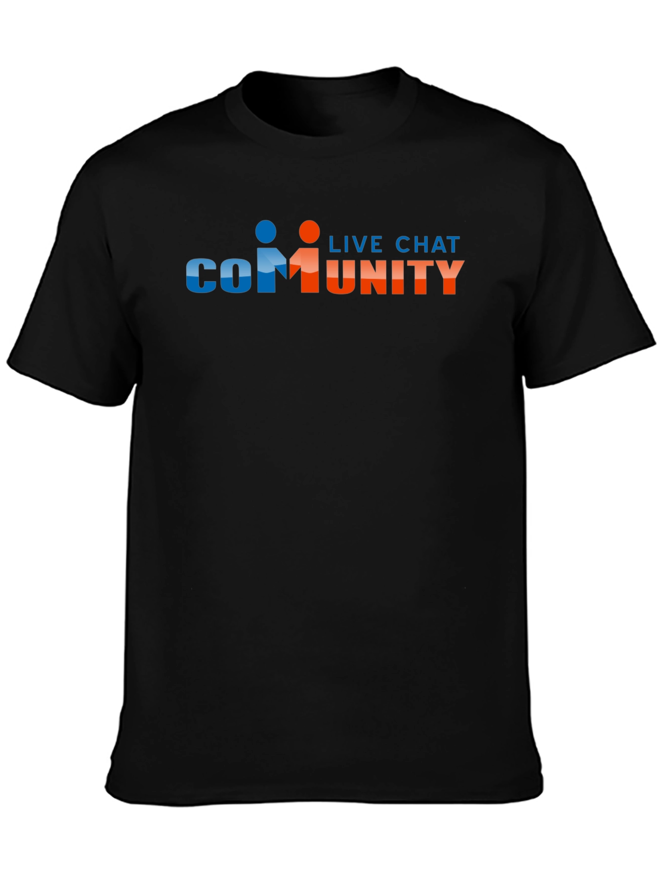 Community Live Chat Graphic Black T-Shirt - 3