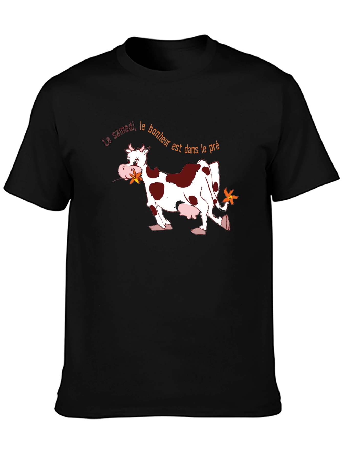 Black Funny Cow T-Shirt - Le Samedi Bonheur view 3