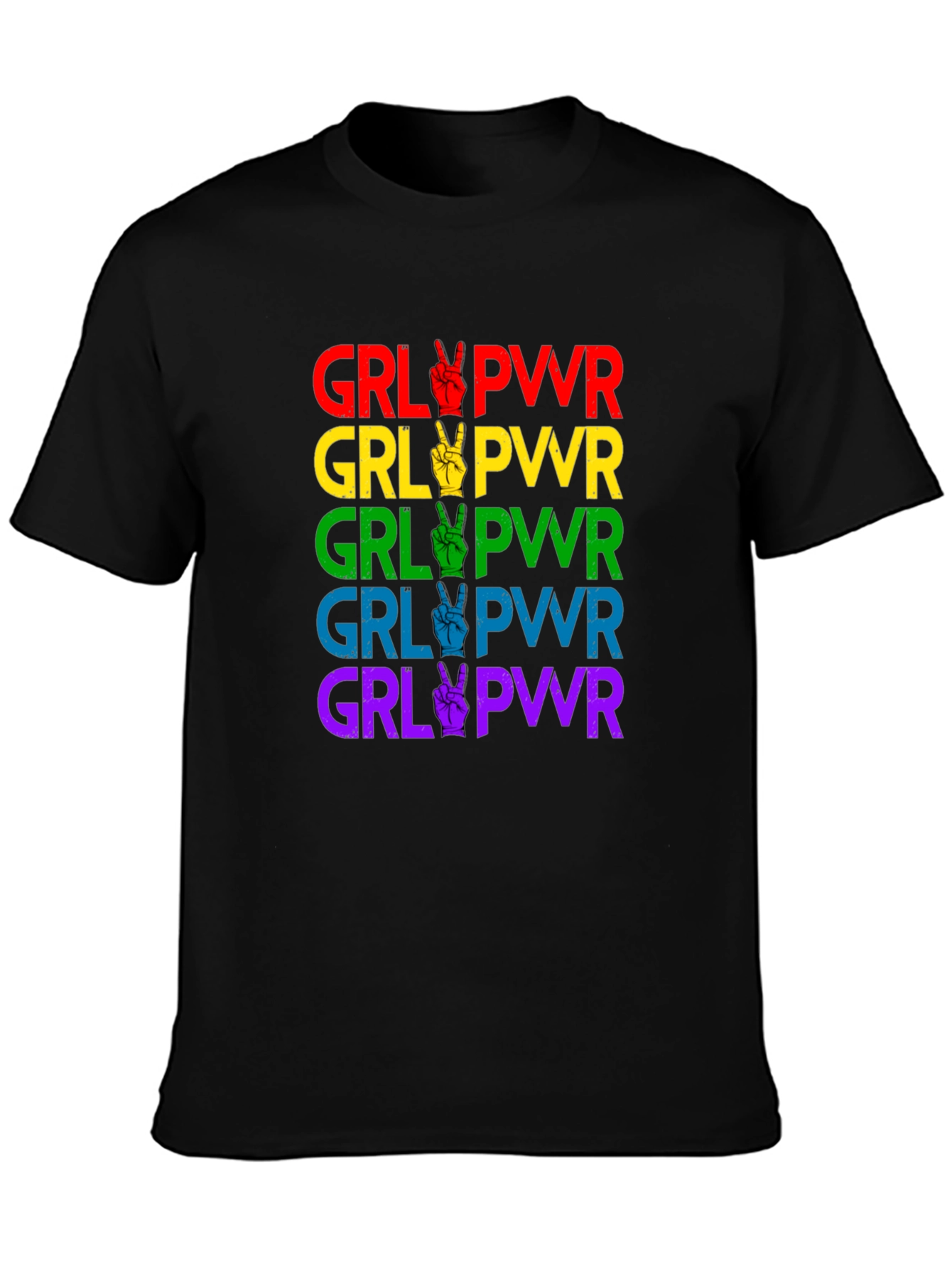 Black GRL PWR Pride T-Shirt view 3