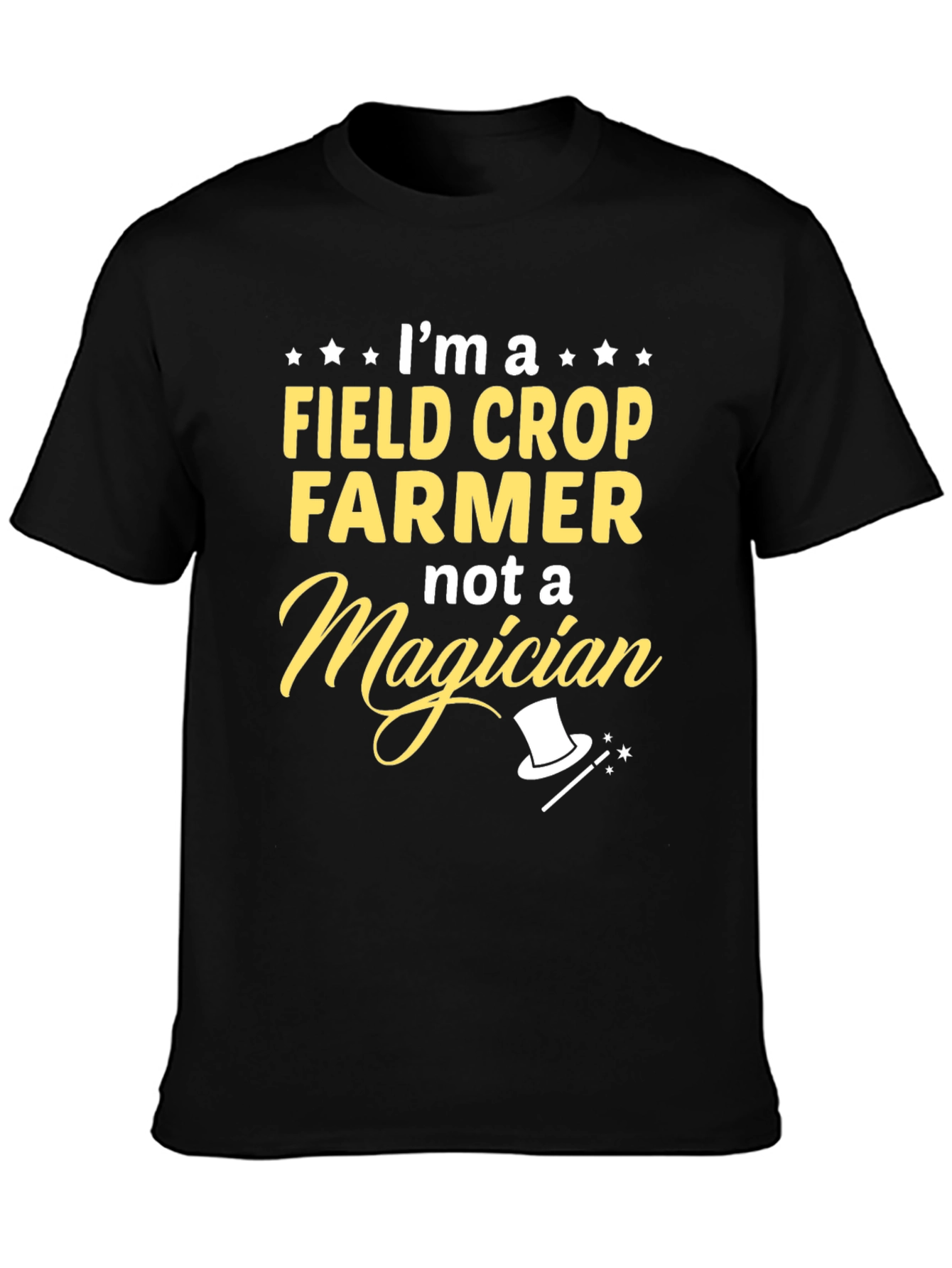 Black Field Crop Farmer T-Shirt - Funny Farming Tee view 3