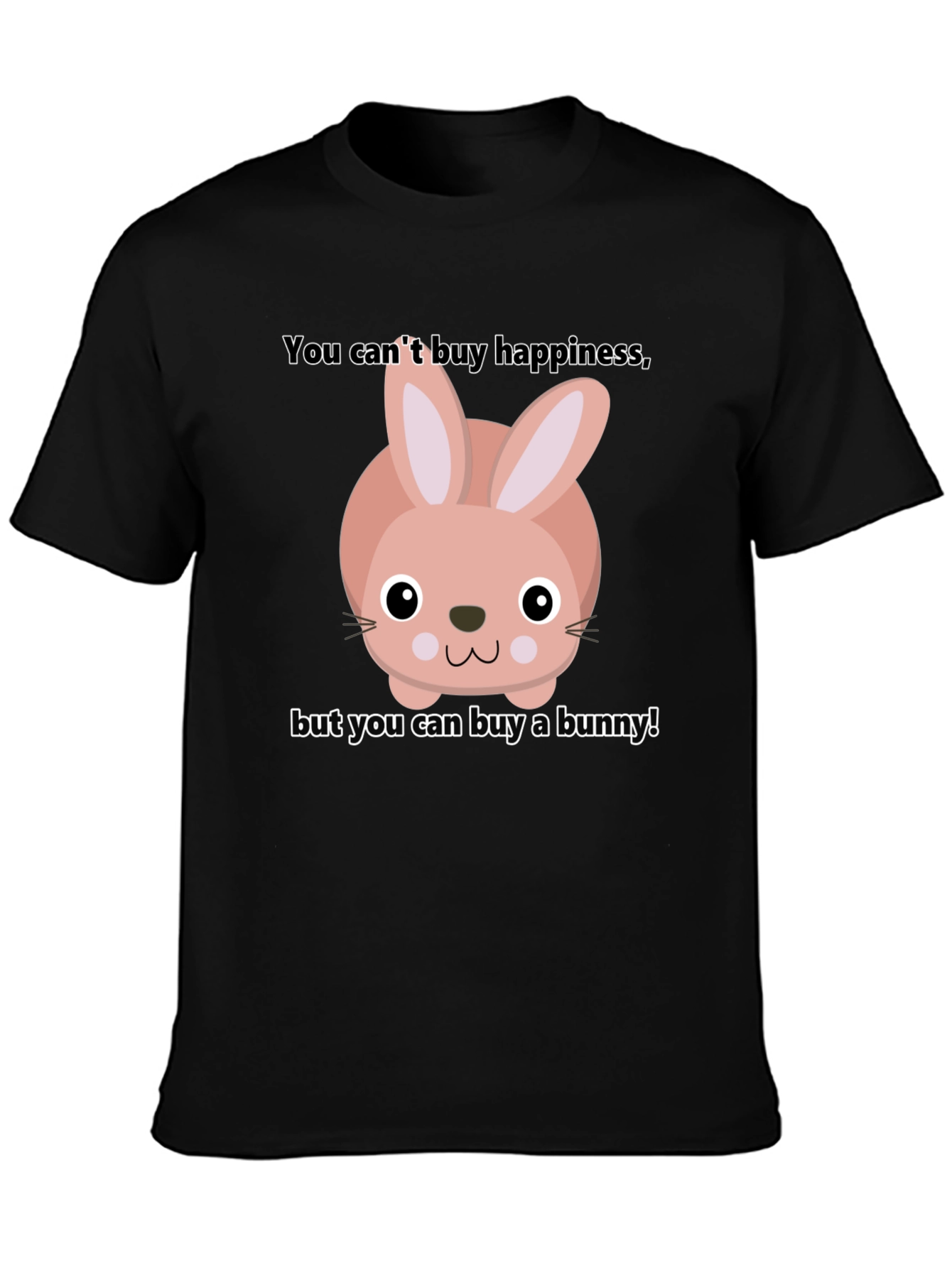 Black Funny Bunny T-Shirt - Buy Happiness view 3