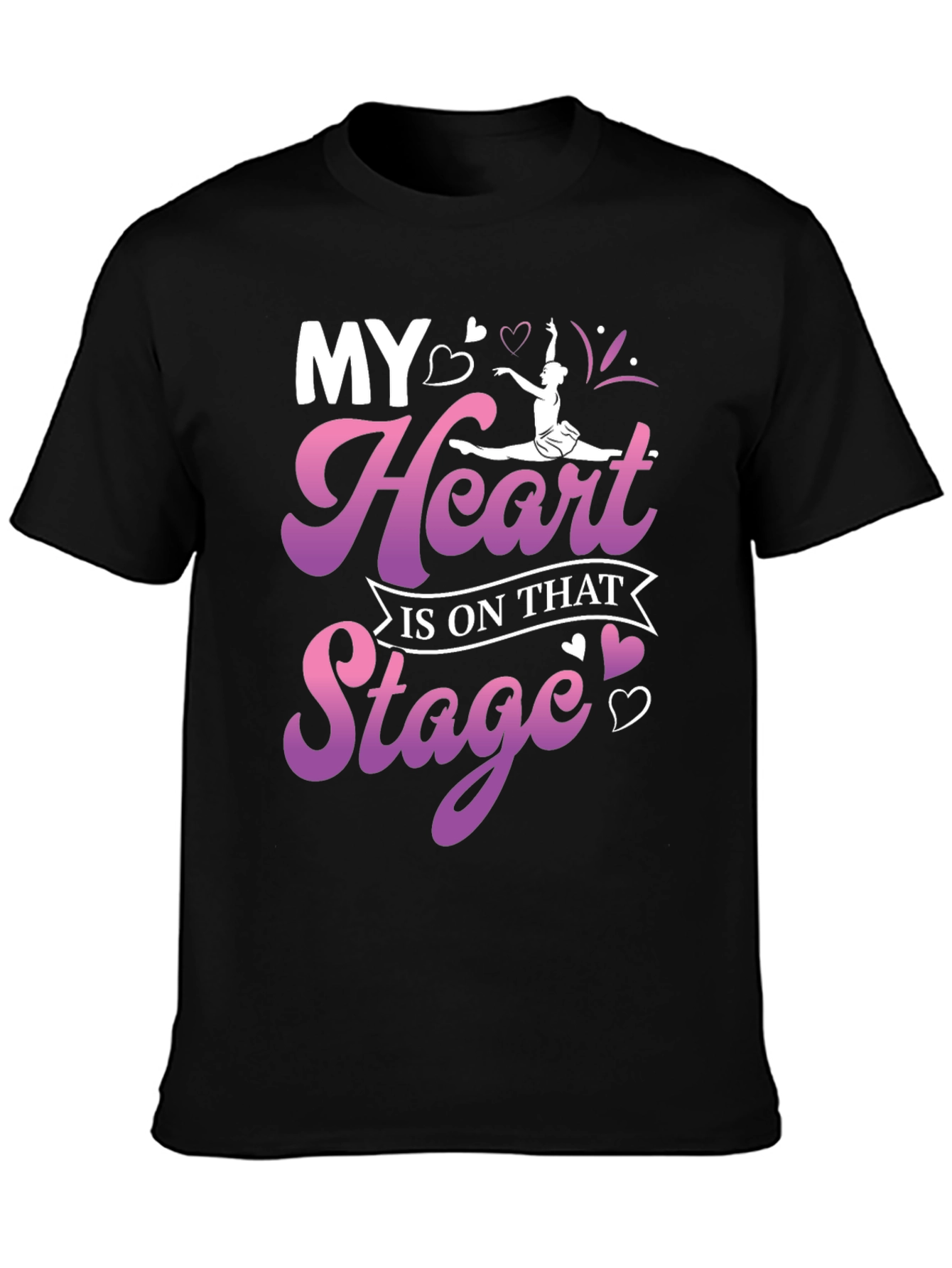 Black My Heart Is On That Stage T-Shirt view 3