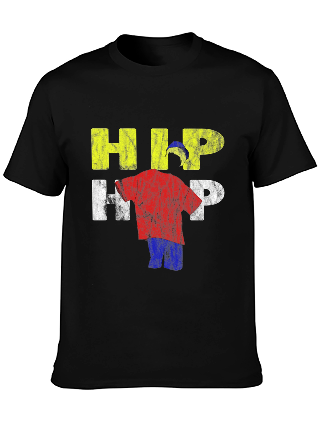 Black Hip Hop Graphic T-Shirt view 3
