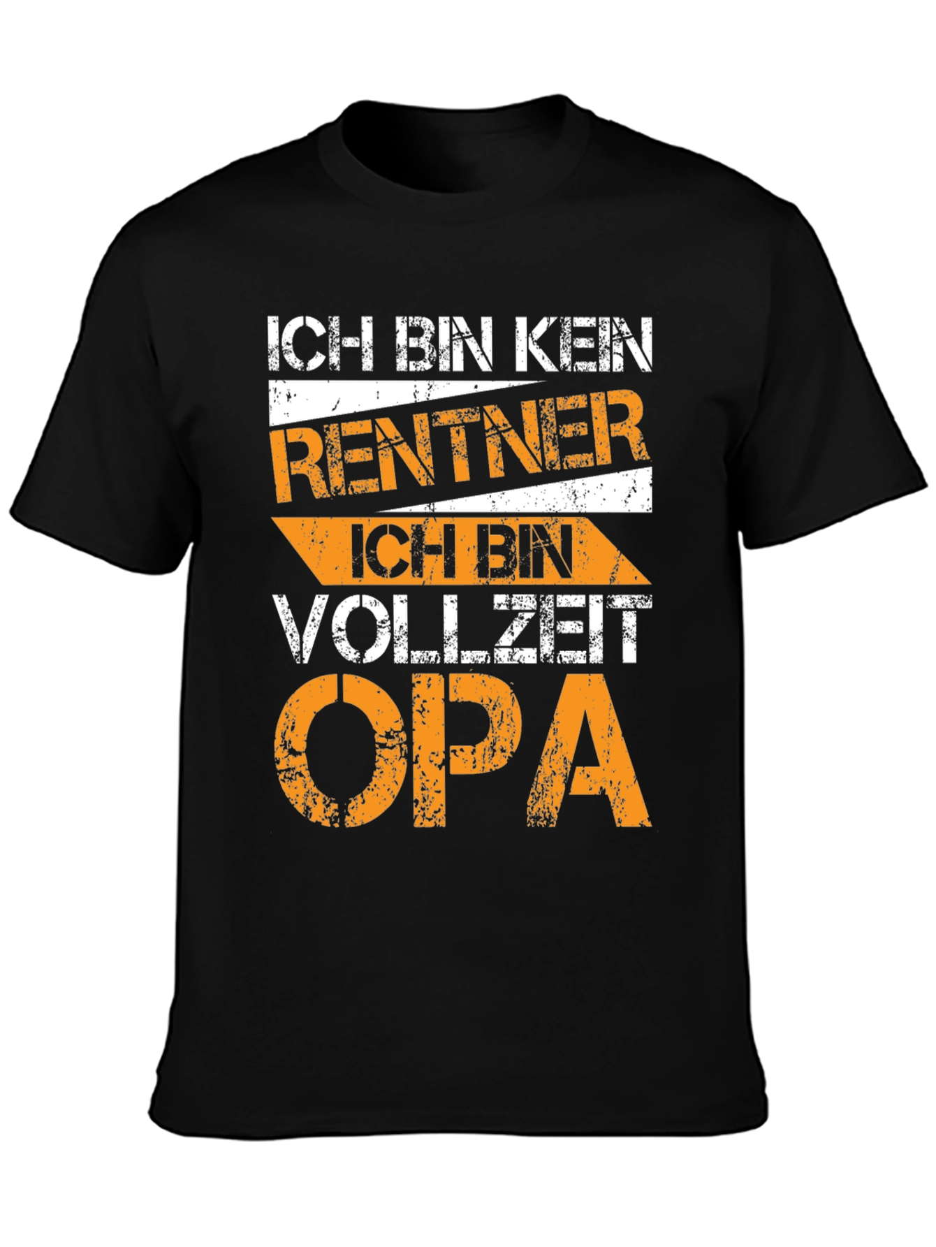 Black Funny German Grandpa T-Shirt - Full-Time Opa view 3