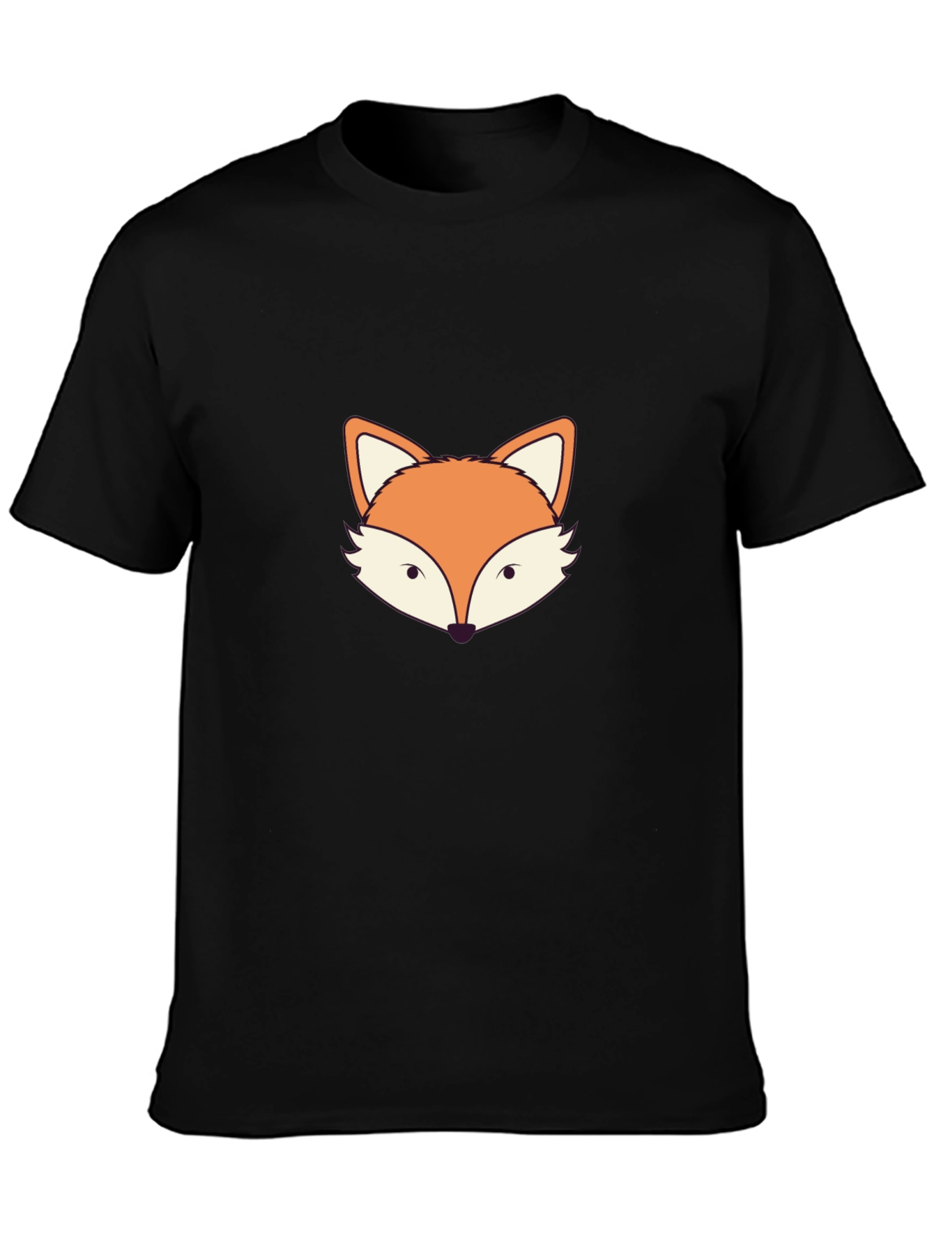 Black Fox Graphic Print Black T-Shirt view 3