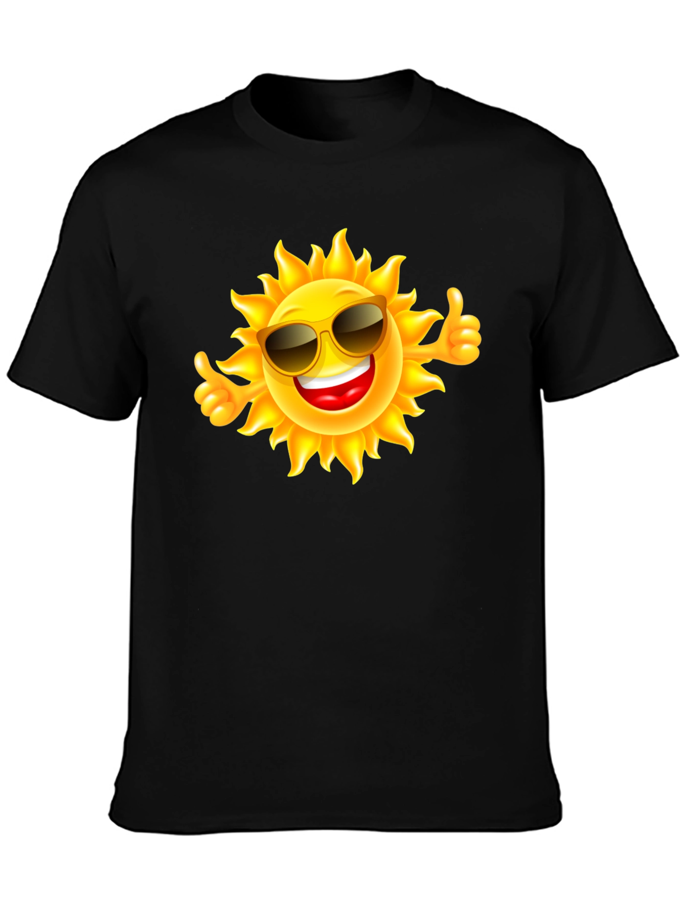 Black Sunny Vibes Black T-Shirt view 3