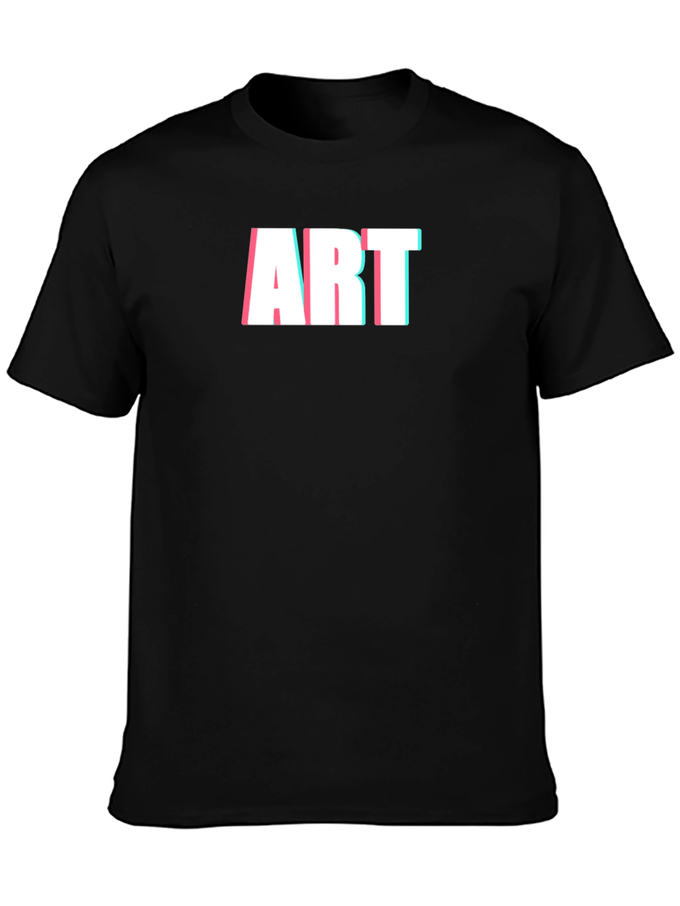 Black Art T-Shirt - Modern Glitch Style Tee view 3