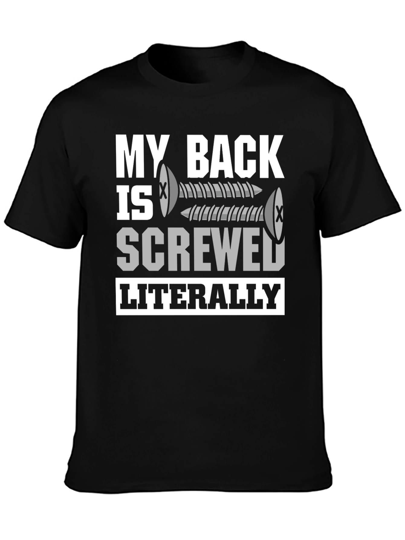 Black My Back is Screwed T-Shirt view 3