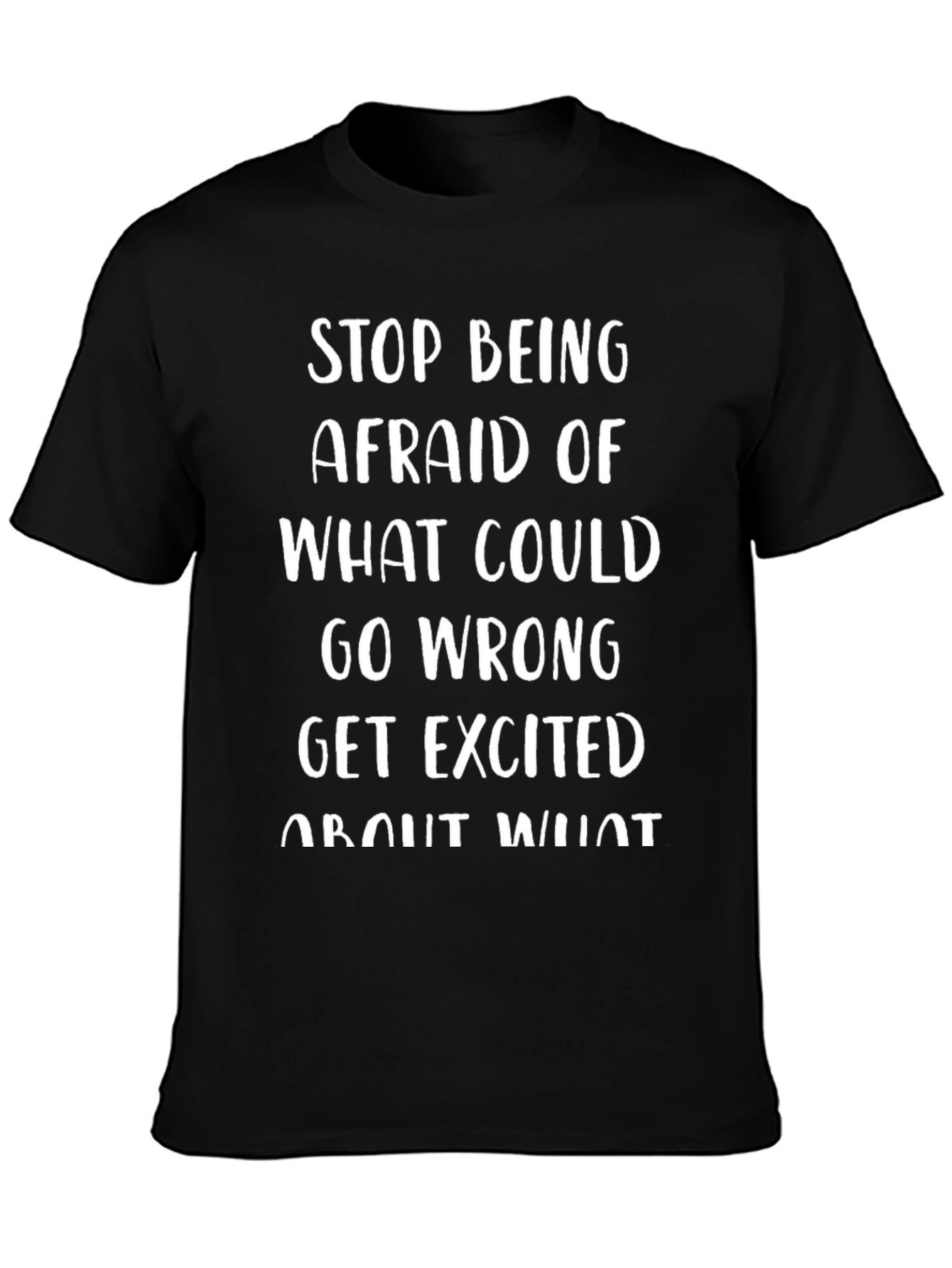 Black Inspirational Graphic T-Shirt view 3