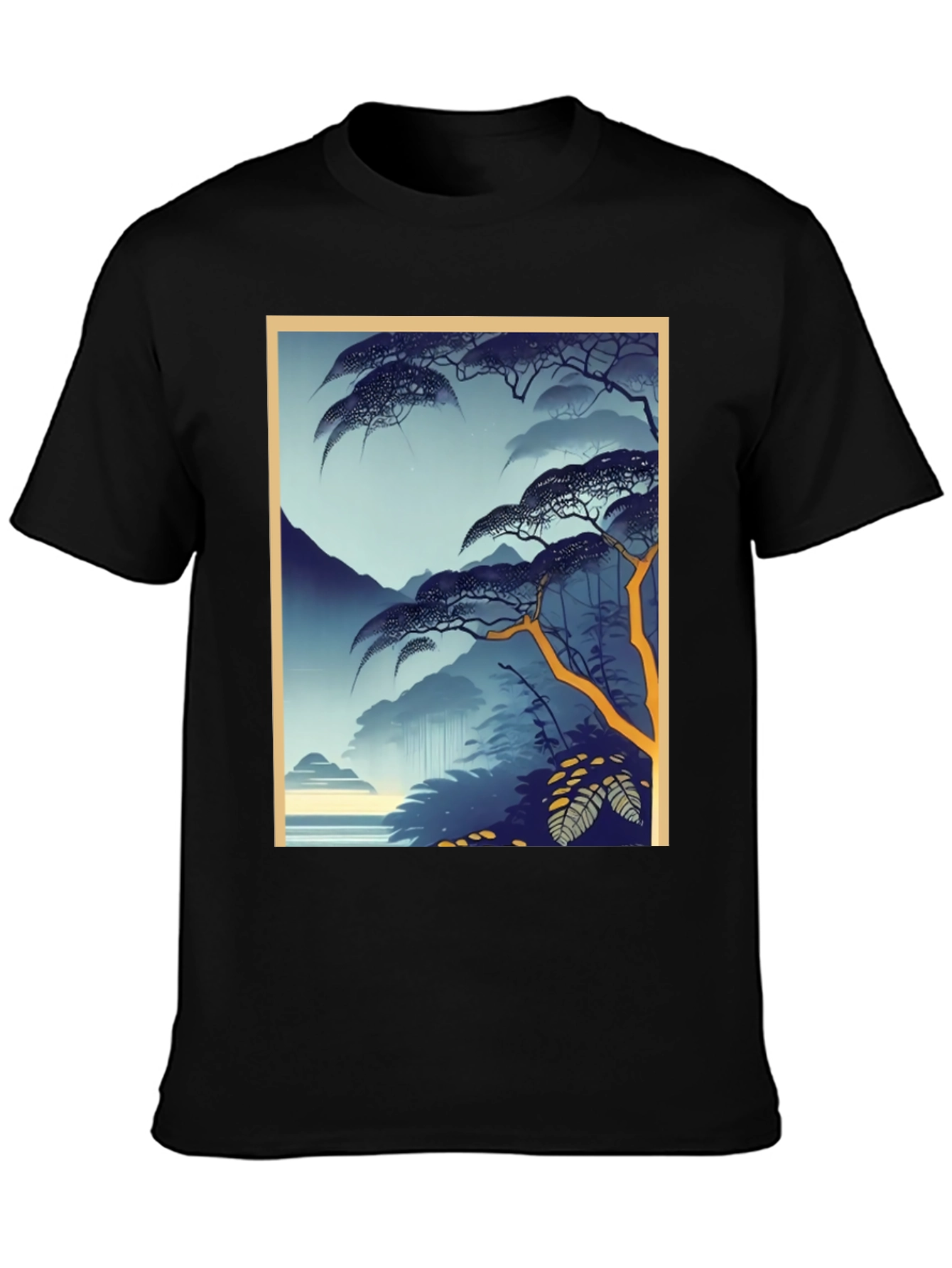 Black Nature Graphic Tee - Relaxed Fit view 3