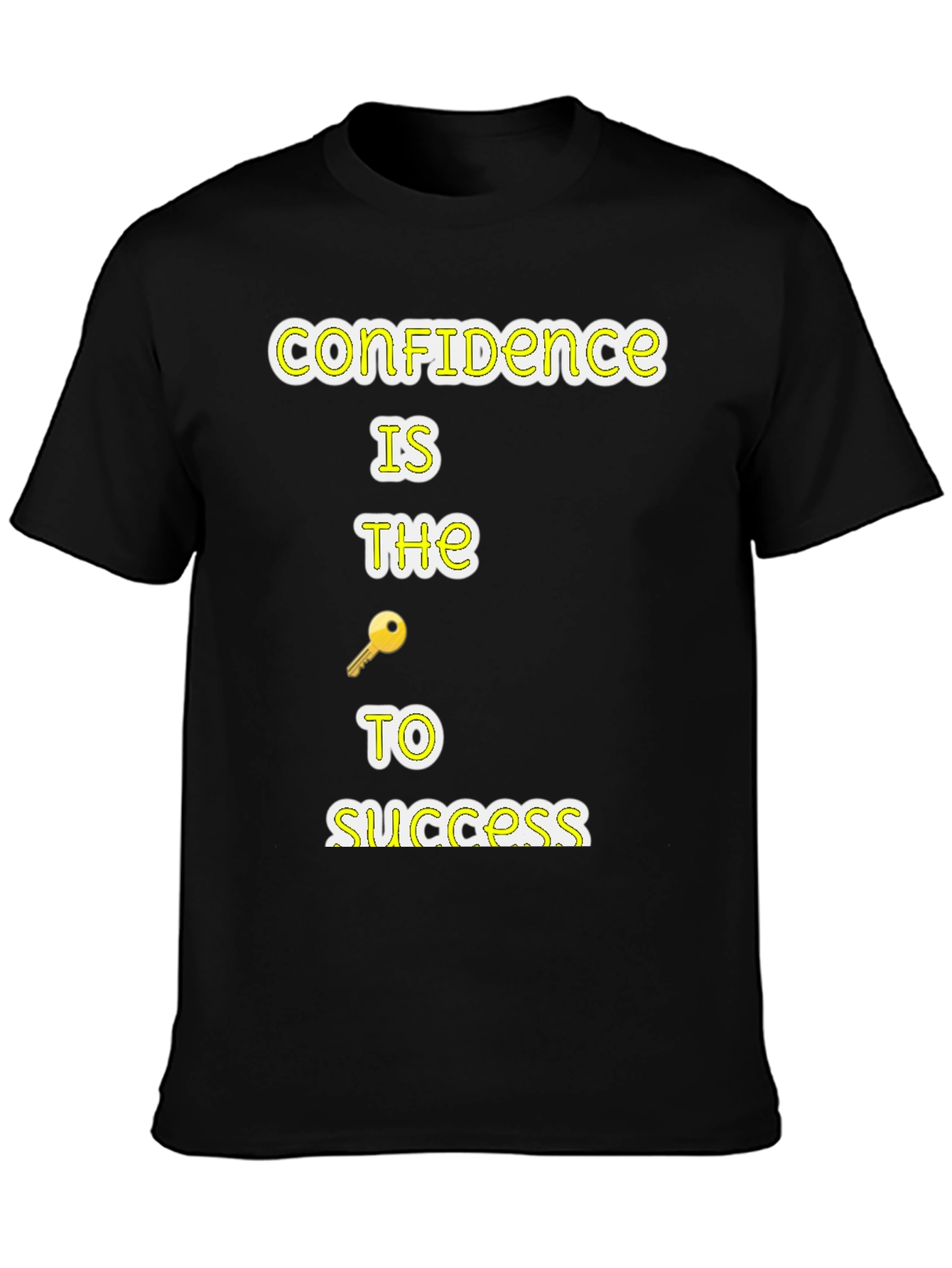 Black Confidence is Key T-Shirt view 3