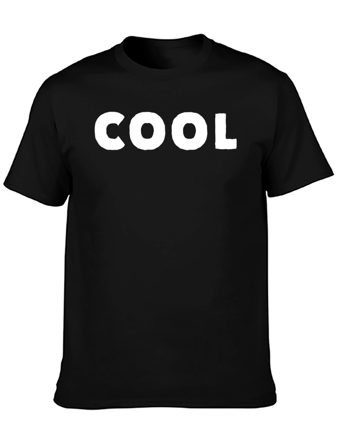 Black Cool Graphic Tee - Black Cotton Blend Casual Shirt view 3