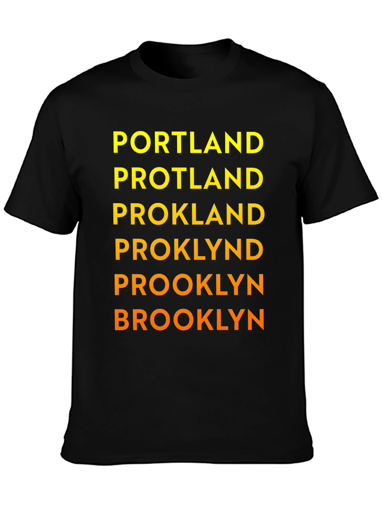 Black Funny Wordplay Graphic Tee - Portland, Brooklyn view 3