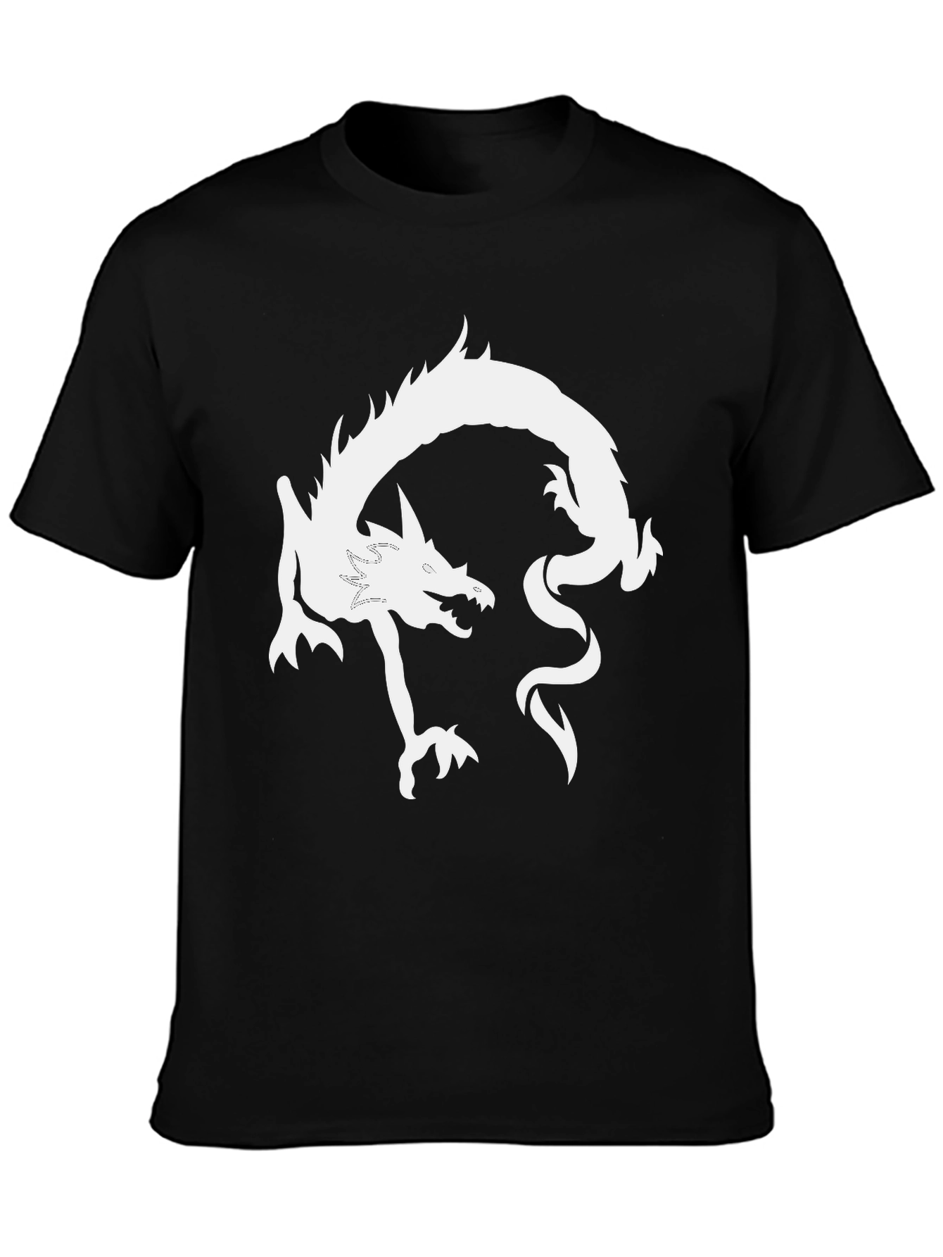 Black Dragon Graphic Tee - Black Cotton Blend Shirt view 3