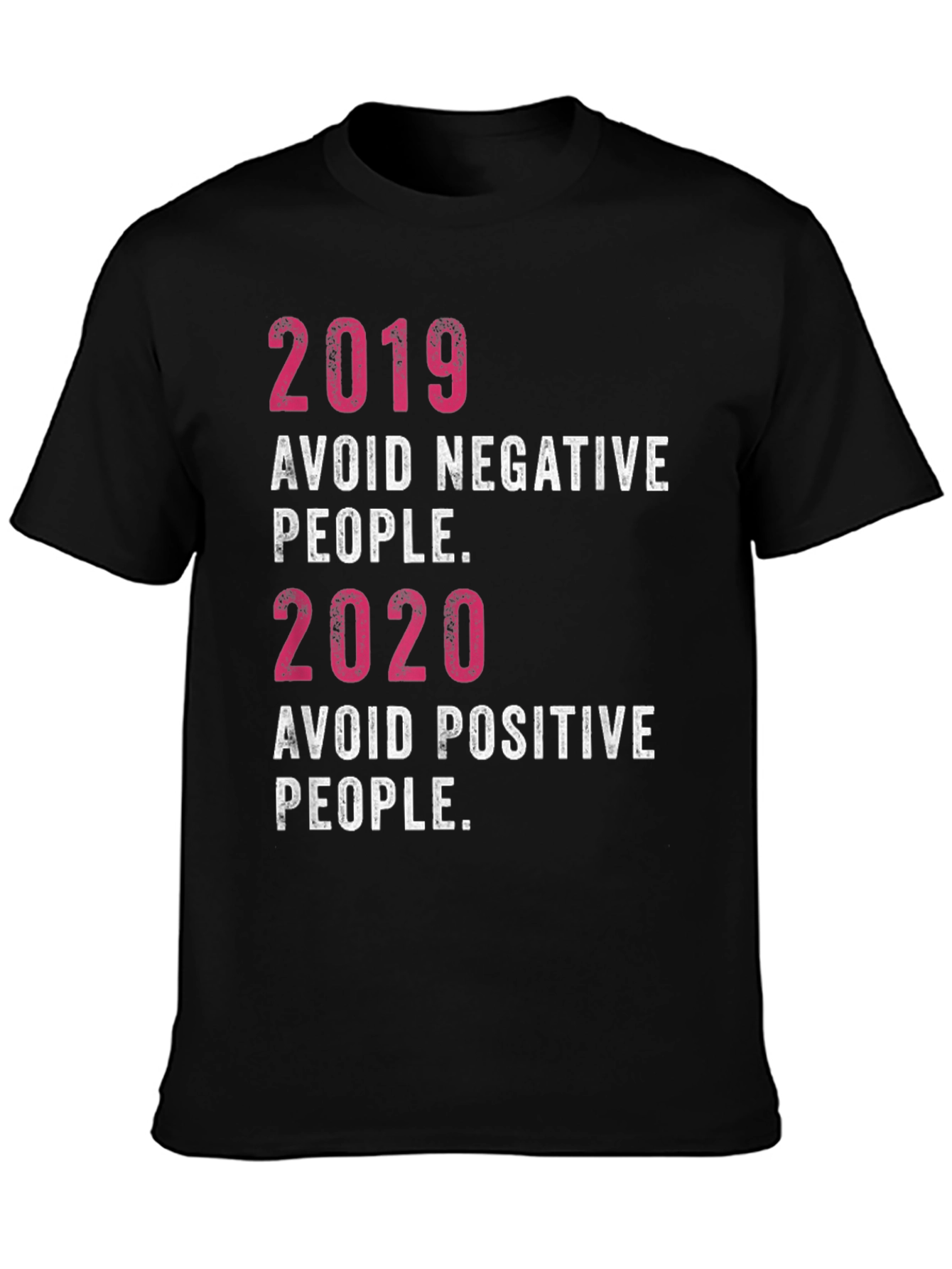 Black Avoid People Funny Graphic T-Shirt view 3