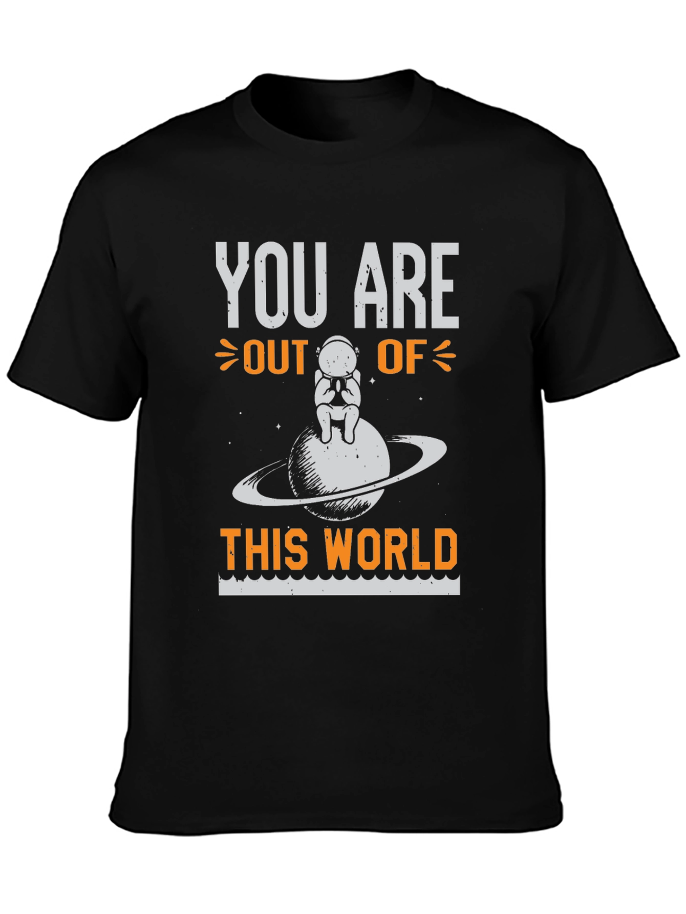 Black Out of This World Graphic Tee - Space Humor T-Shirt view 3