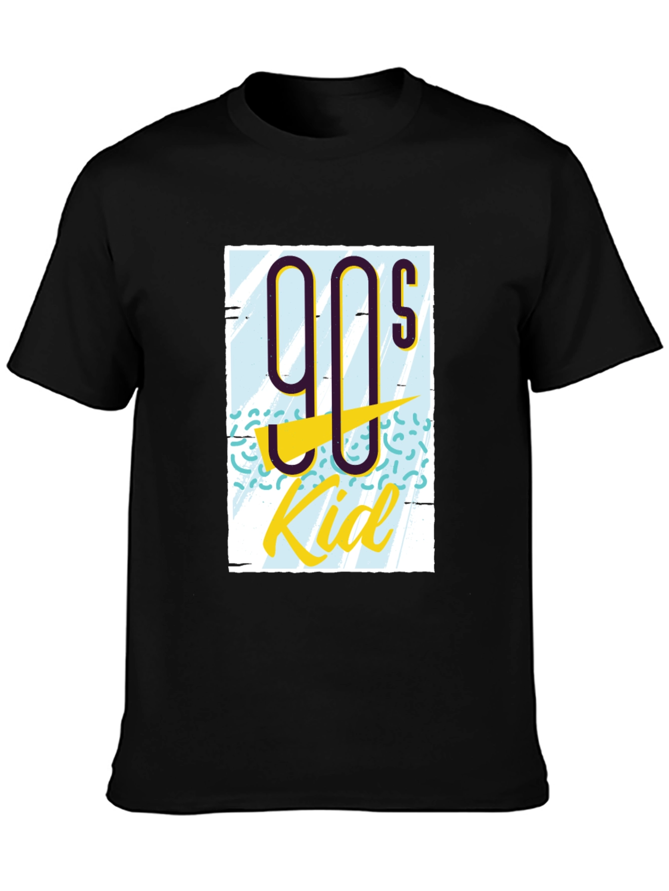 Black 90s Kid Graphic Tee - Retro Style view 3
