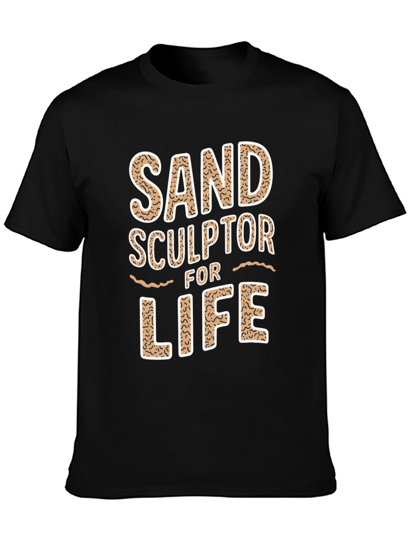 Black Sand Sculptor for Life Tee - Black view 3