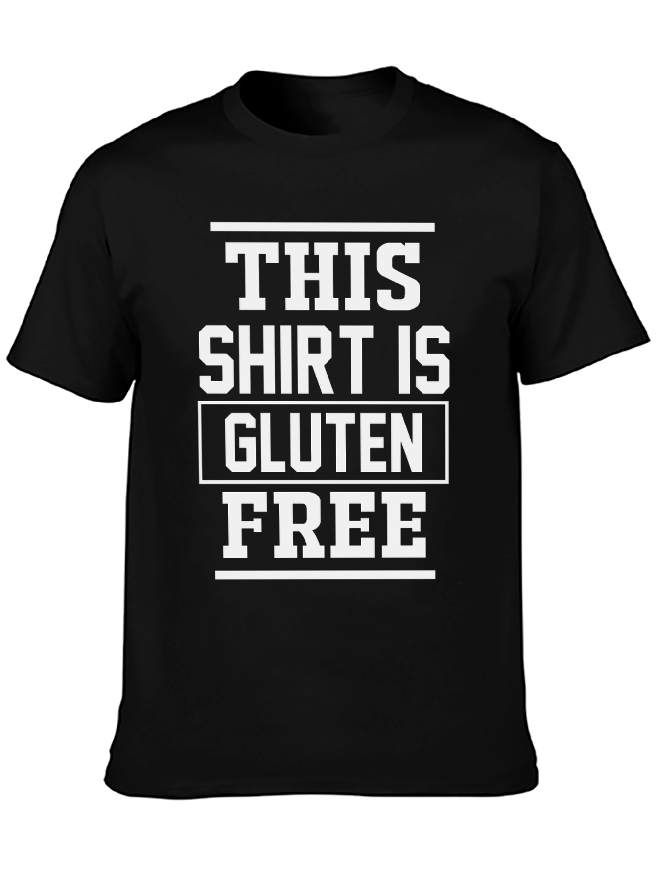 Black Gluten Free Shirt - Funny Dietary Tee view 3