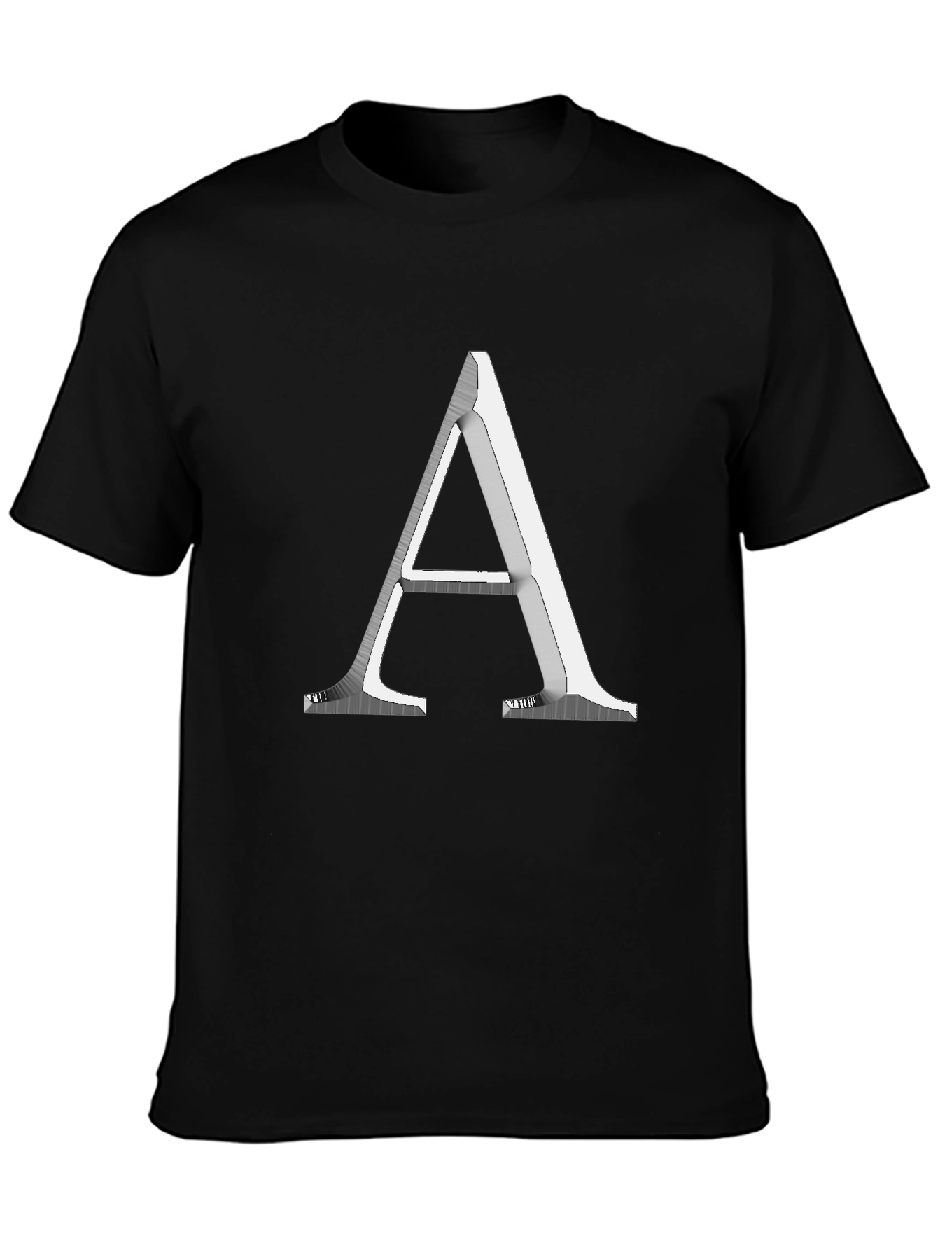 Black Letter A Graphic Tee - Modern Minimalist Design view 3