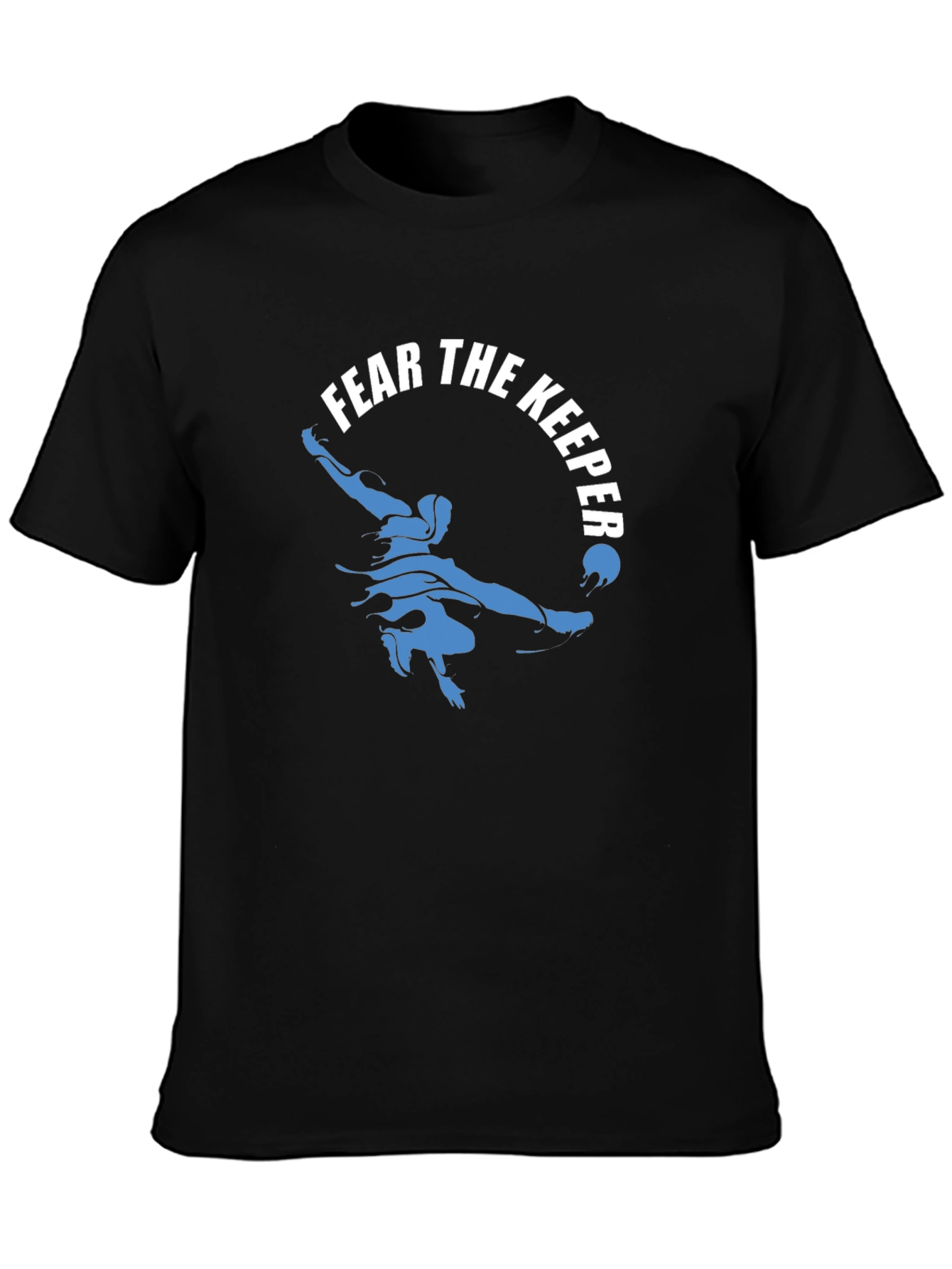 Black Fear The Keeper Goalie Graphic T-Shirt view 3