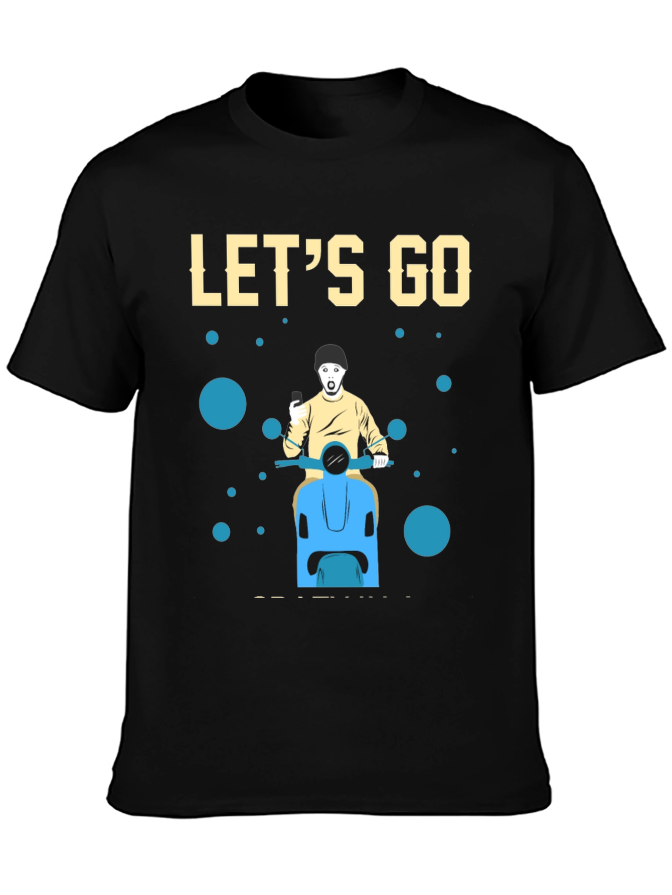Black Let's Go Black Graphic T-Shirt view 3