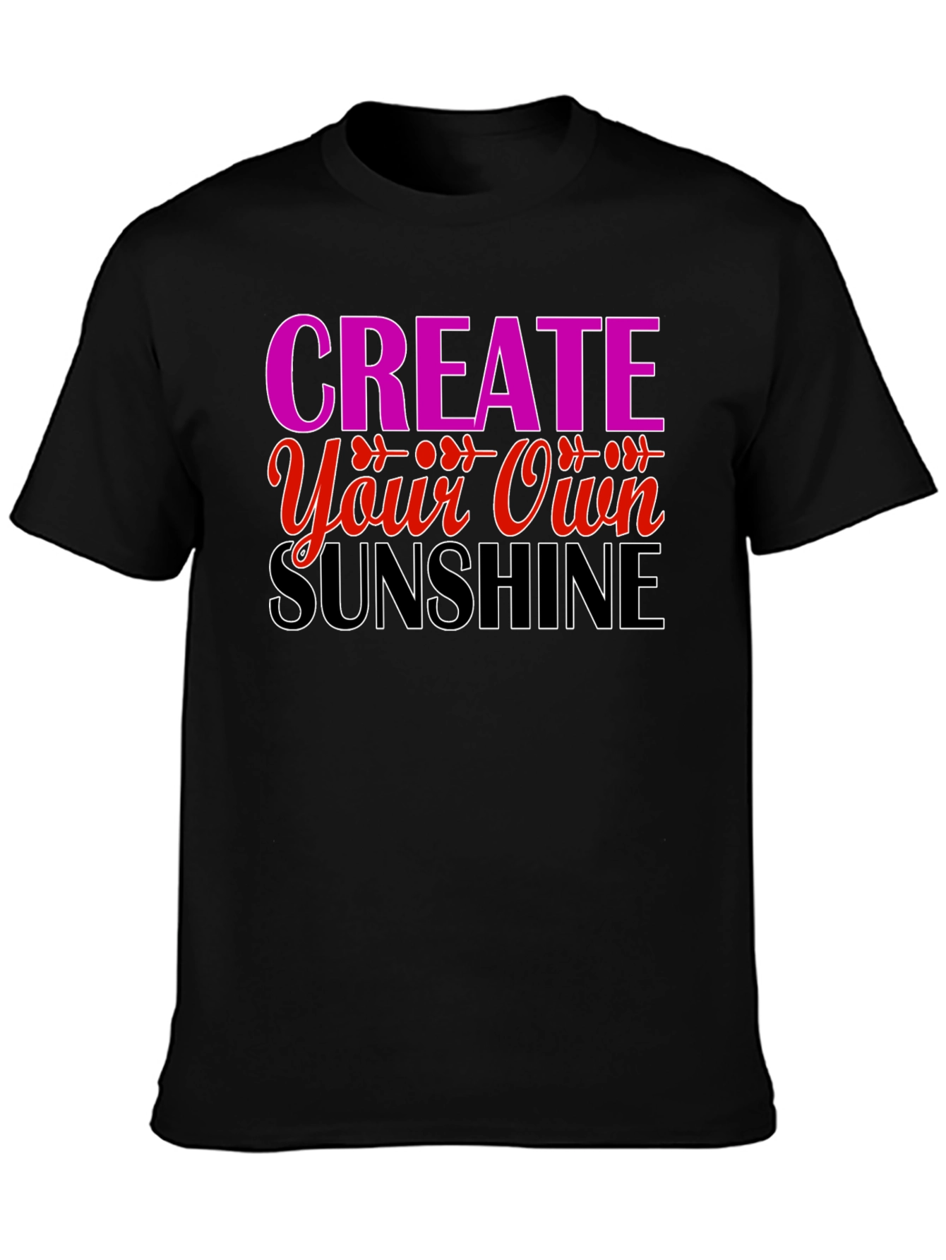 Black Create Your Own Sunshine Graphic Tee view 3