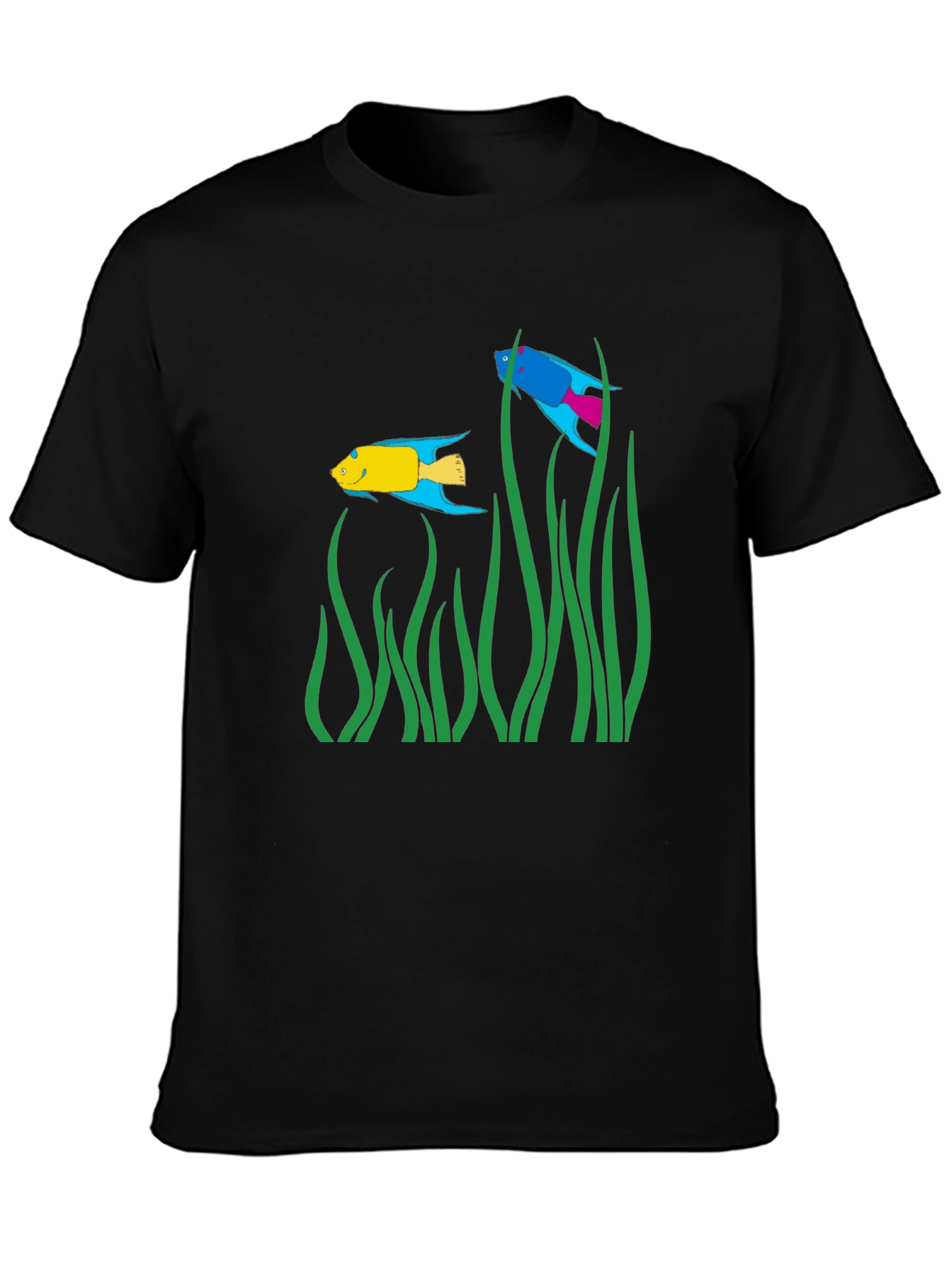 Black Fish Tank Graphic T-Shirt view 3