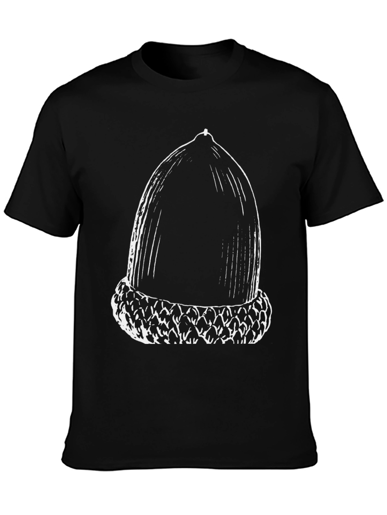 Black Acorn Graphic Tee - Nature Inspired Design view 3