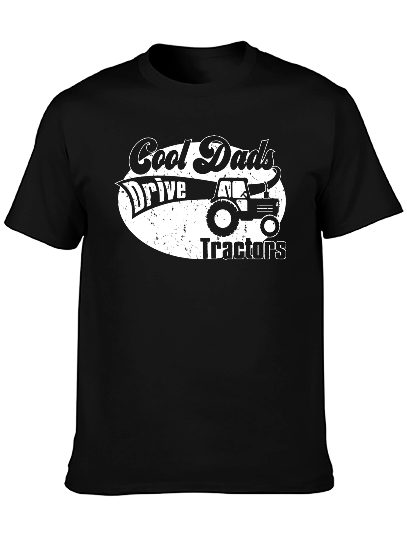 Black Cool Dads Tractor Graphic T-Shirt - Black view 3