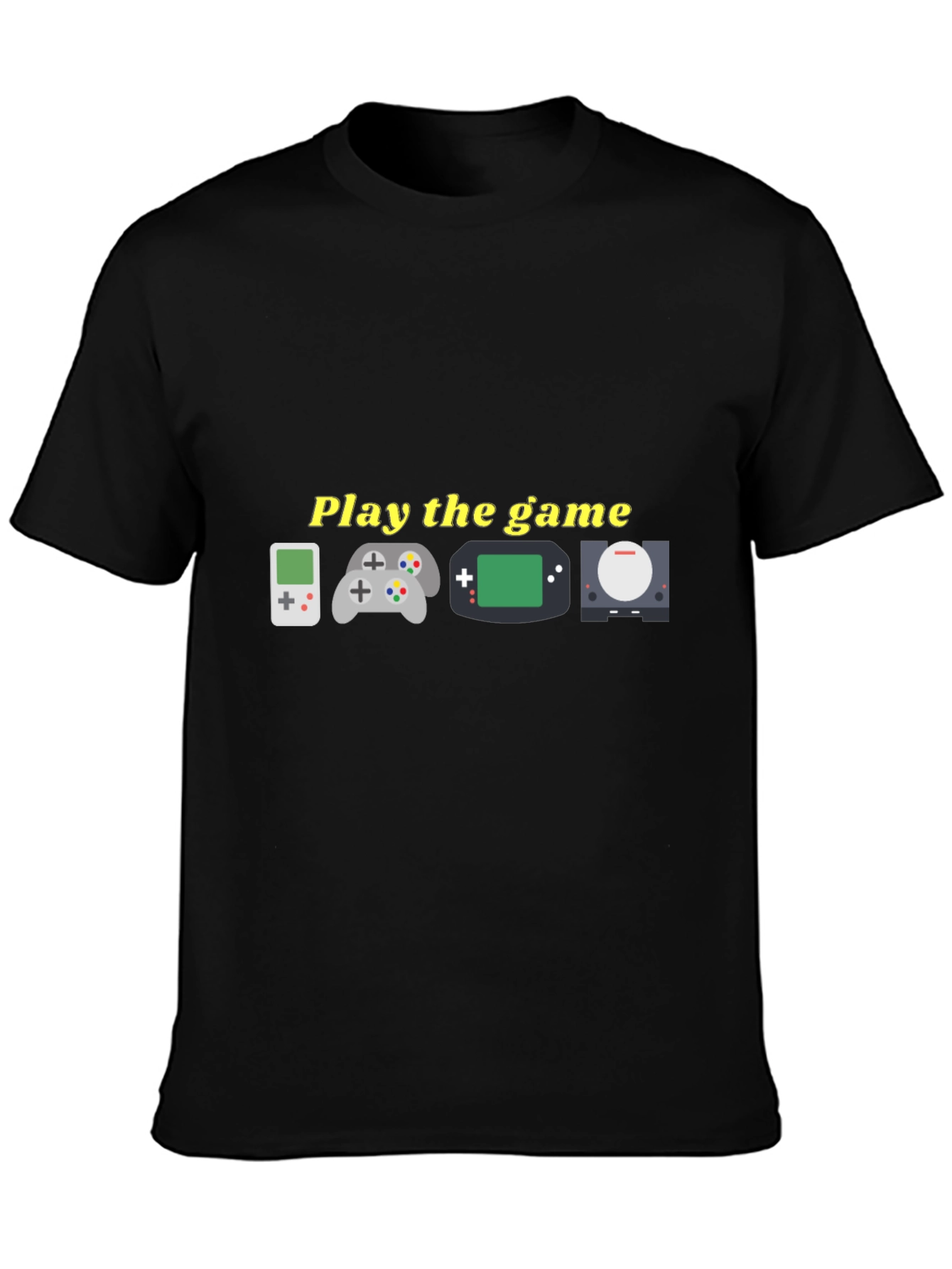 Black Retro Gaming T-Shirt - "Play the Game" Tee view 3
