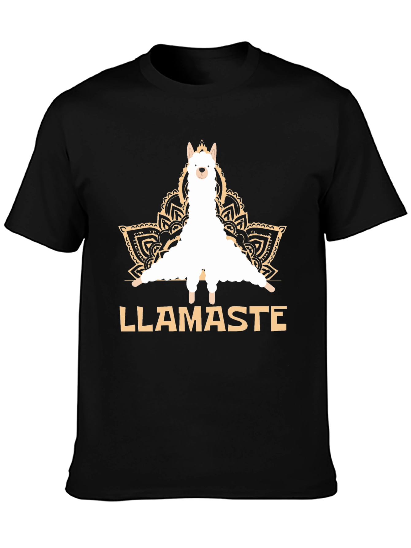 Black Llamaste Men's Graphic T-Shirt view 3