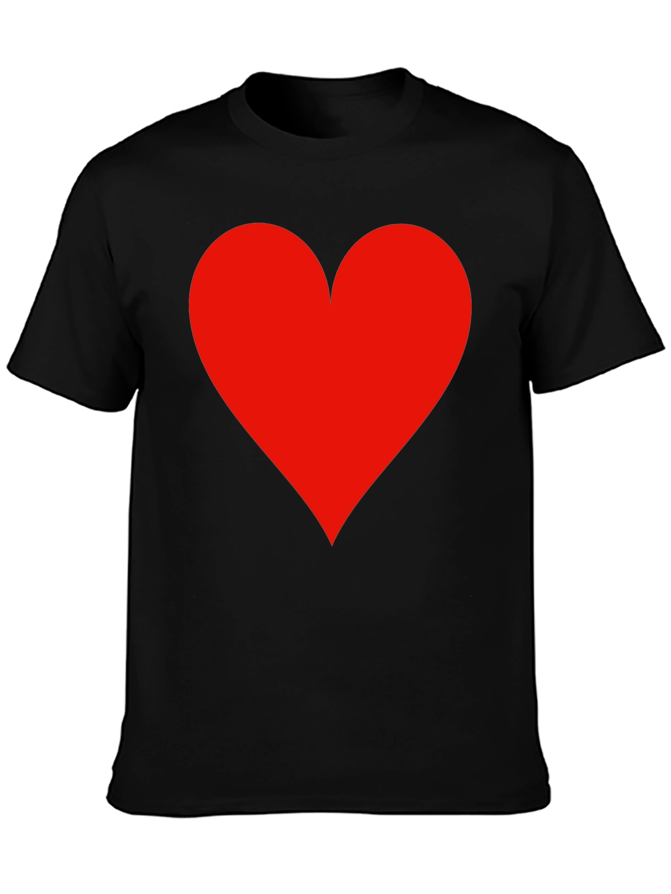 Black Heart Graphic Tee - Black Crew Neck view 3