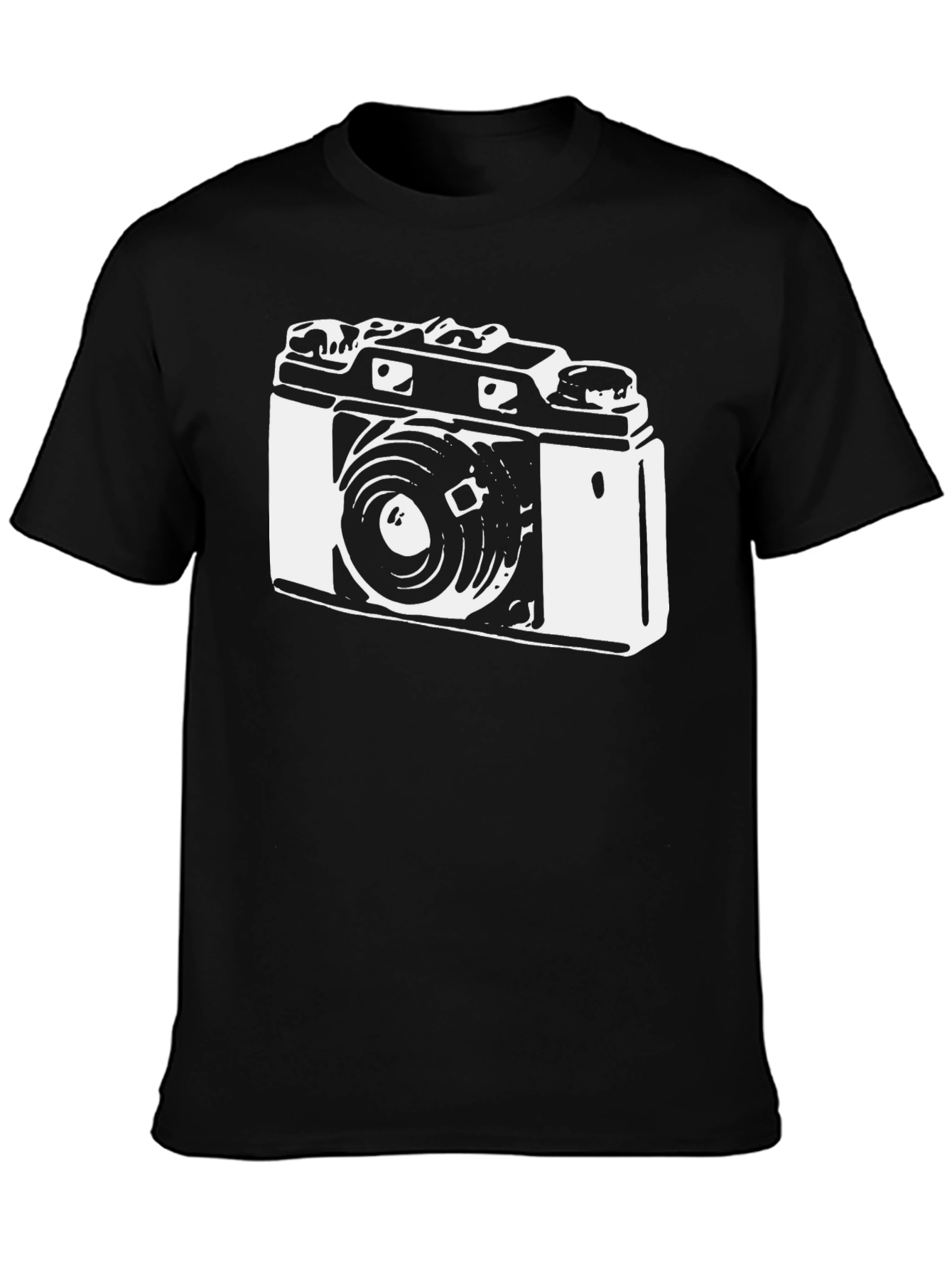 Black Vintage Camera Graphic T-Shirt - Classic Style view 3