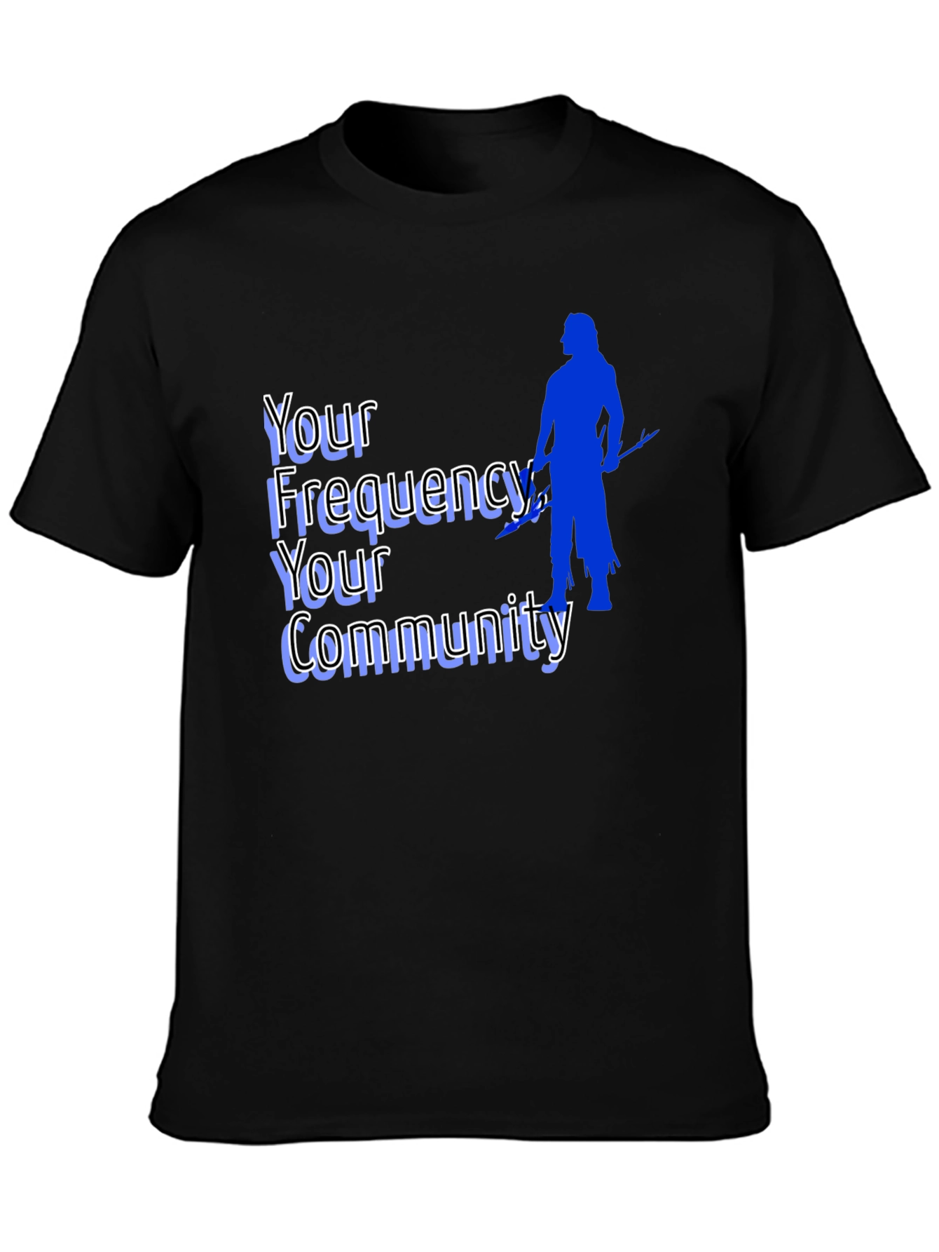 Black Frequency Community Graphic Tee - Black view 3