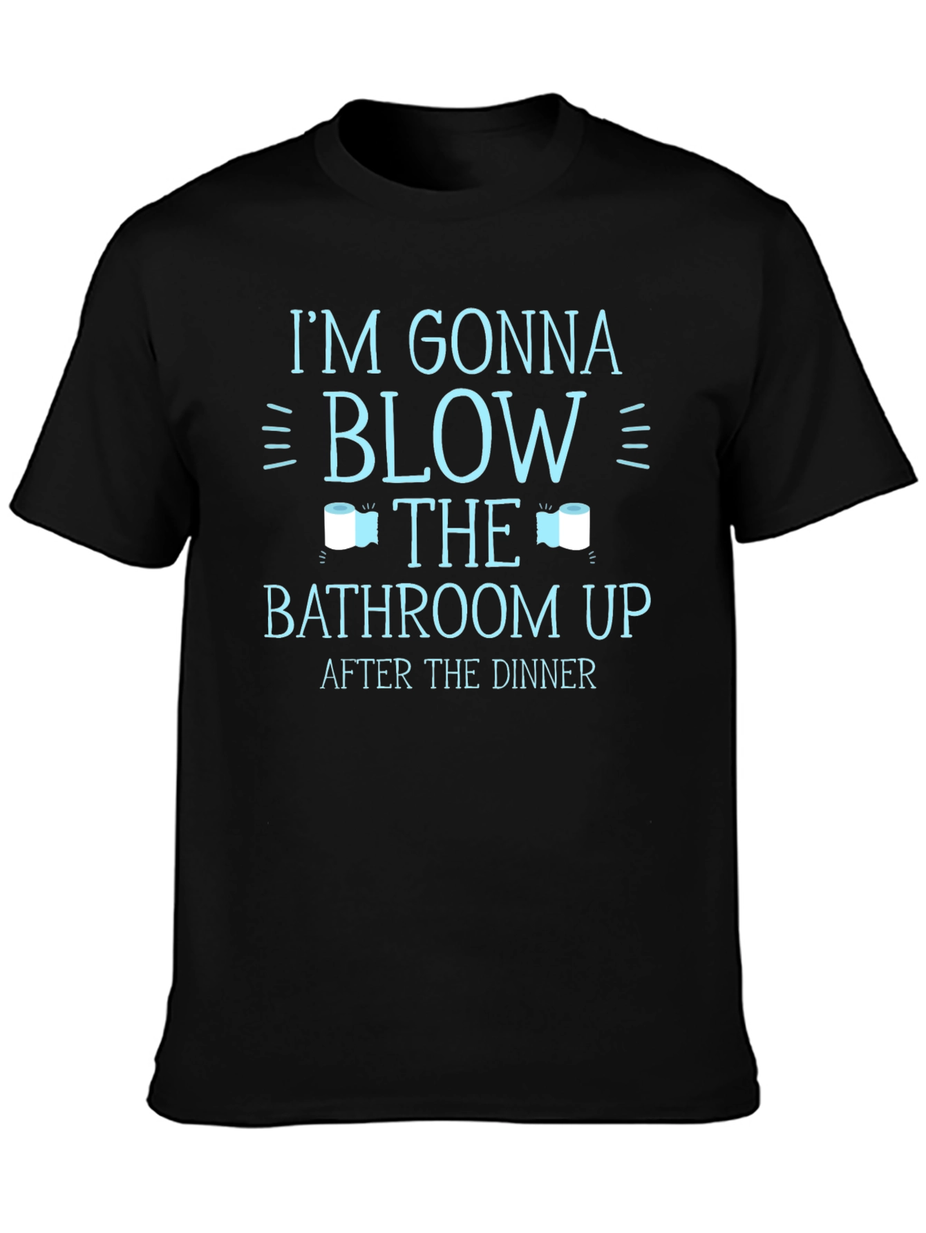 Black Funny Bathroom Humor T-Shirt view 3