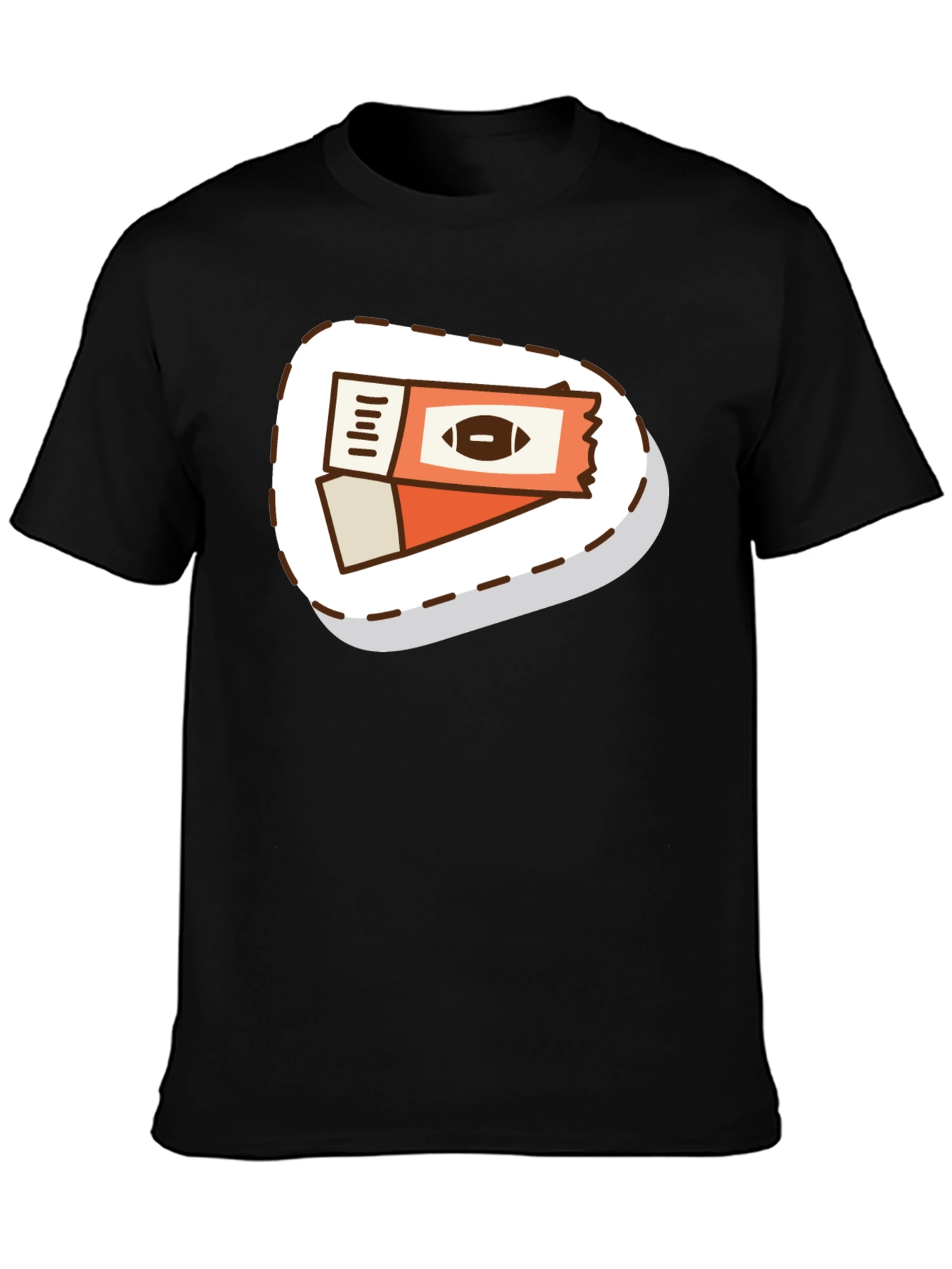 Black Football Ticket Graphic T-Shirt view 3