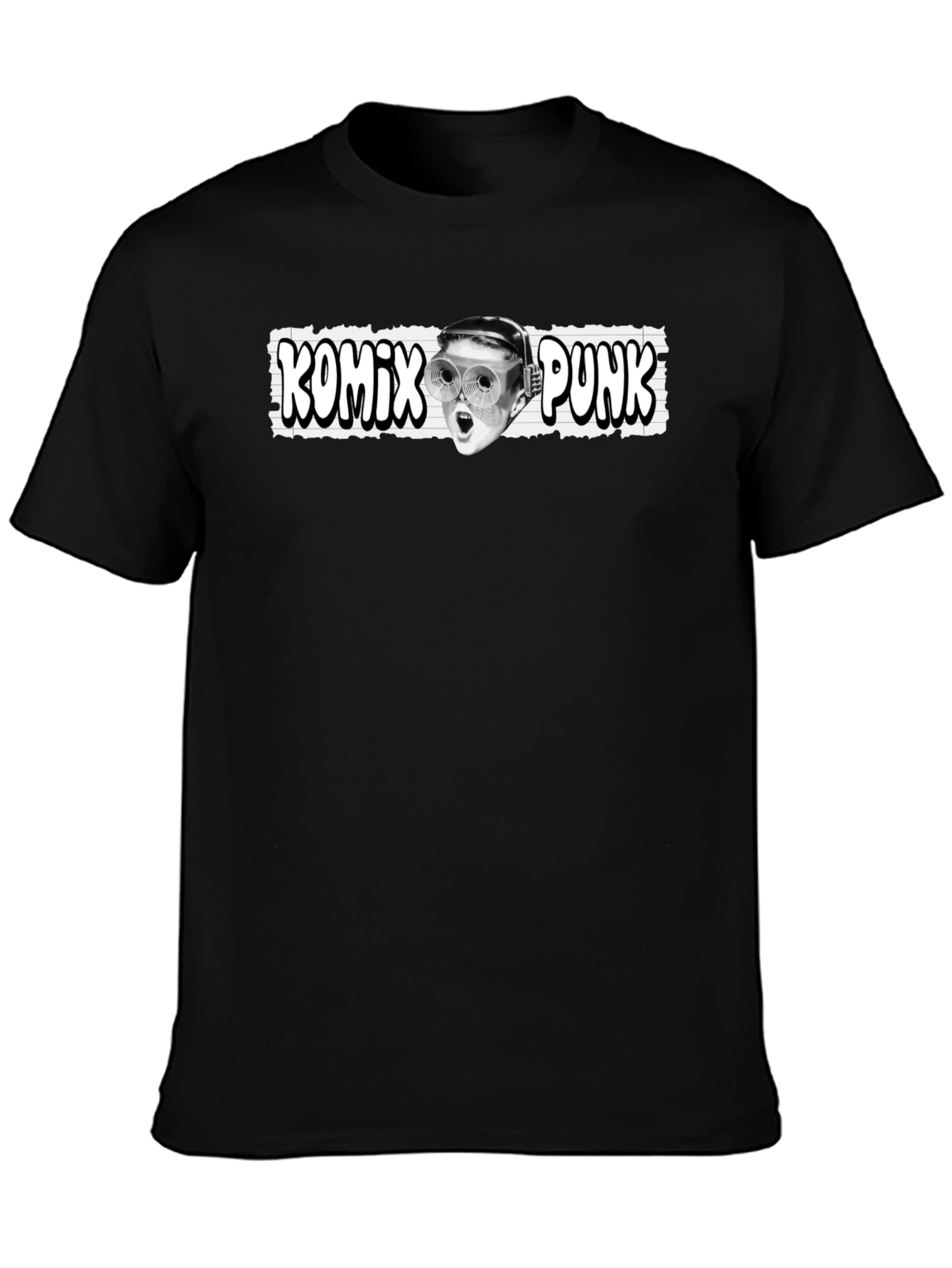 Black Komix Punk Graphic Tee - Black view 3