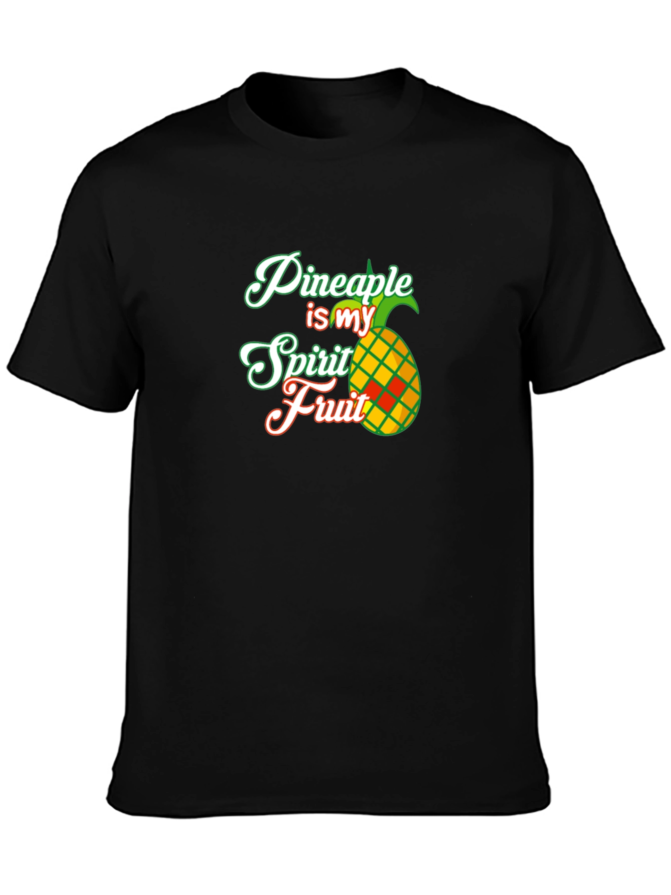 Black Pineapple Spirit Fruit T-Shirt view 3