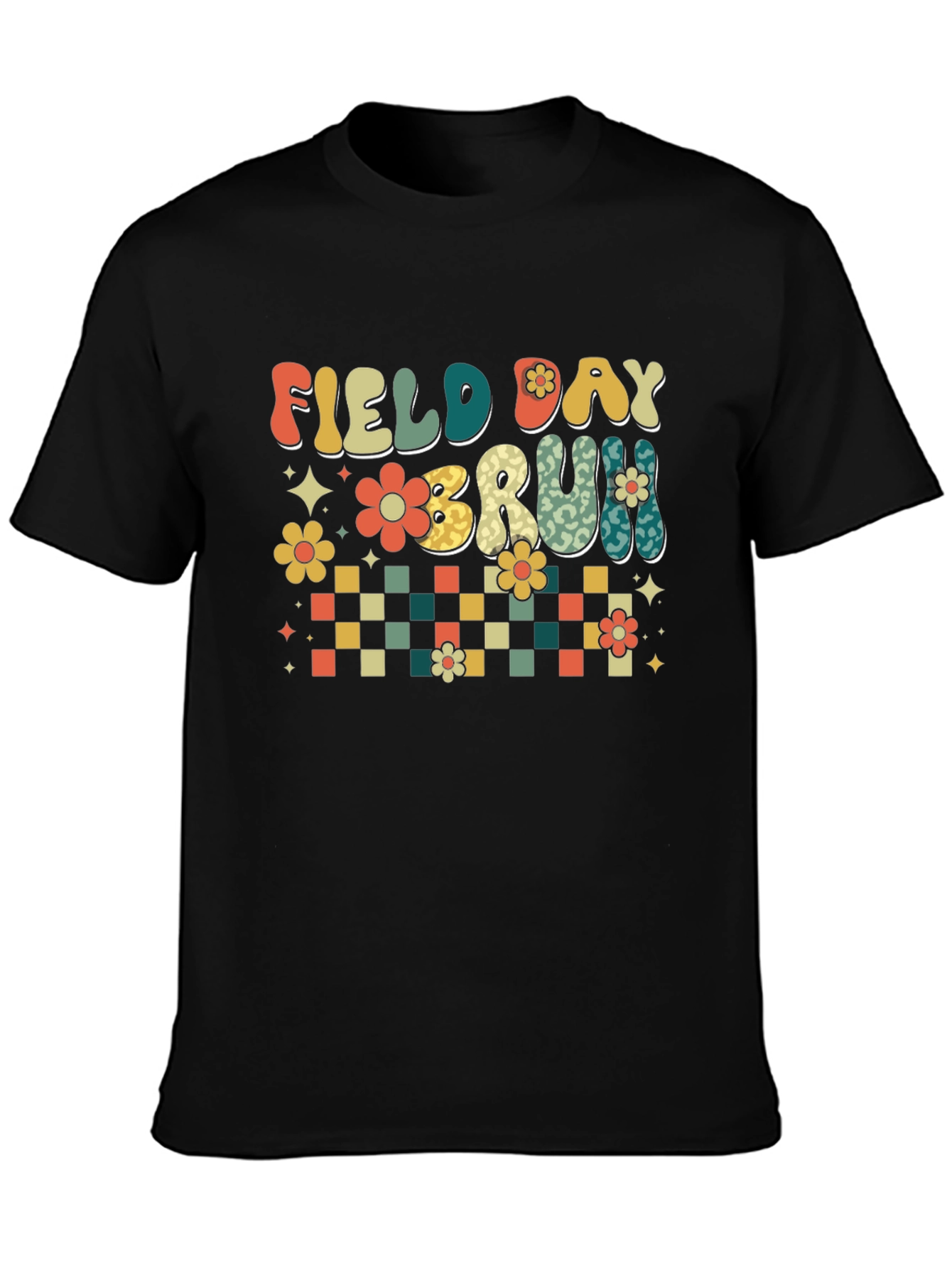 Black Field Day Bruh T-Shirt - Retro Style view 3