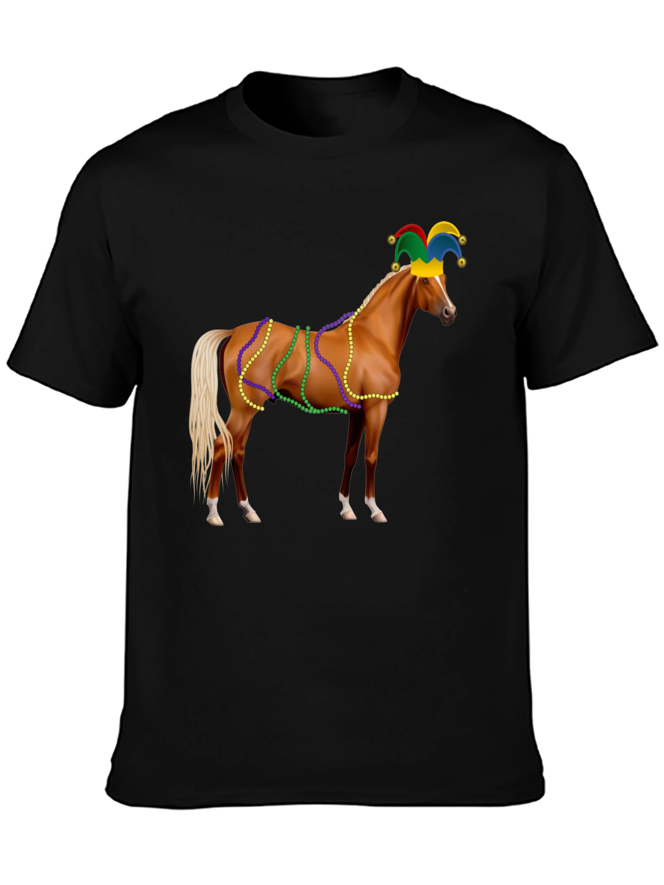Mardi Gras Horse Graphic T-Shirt - 3