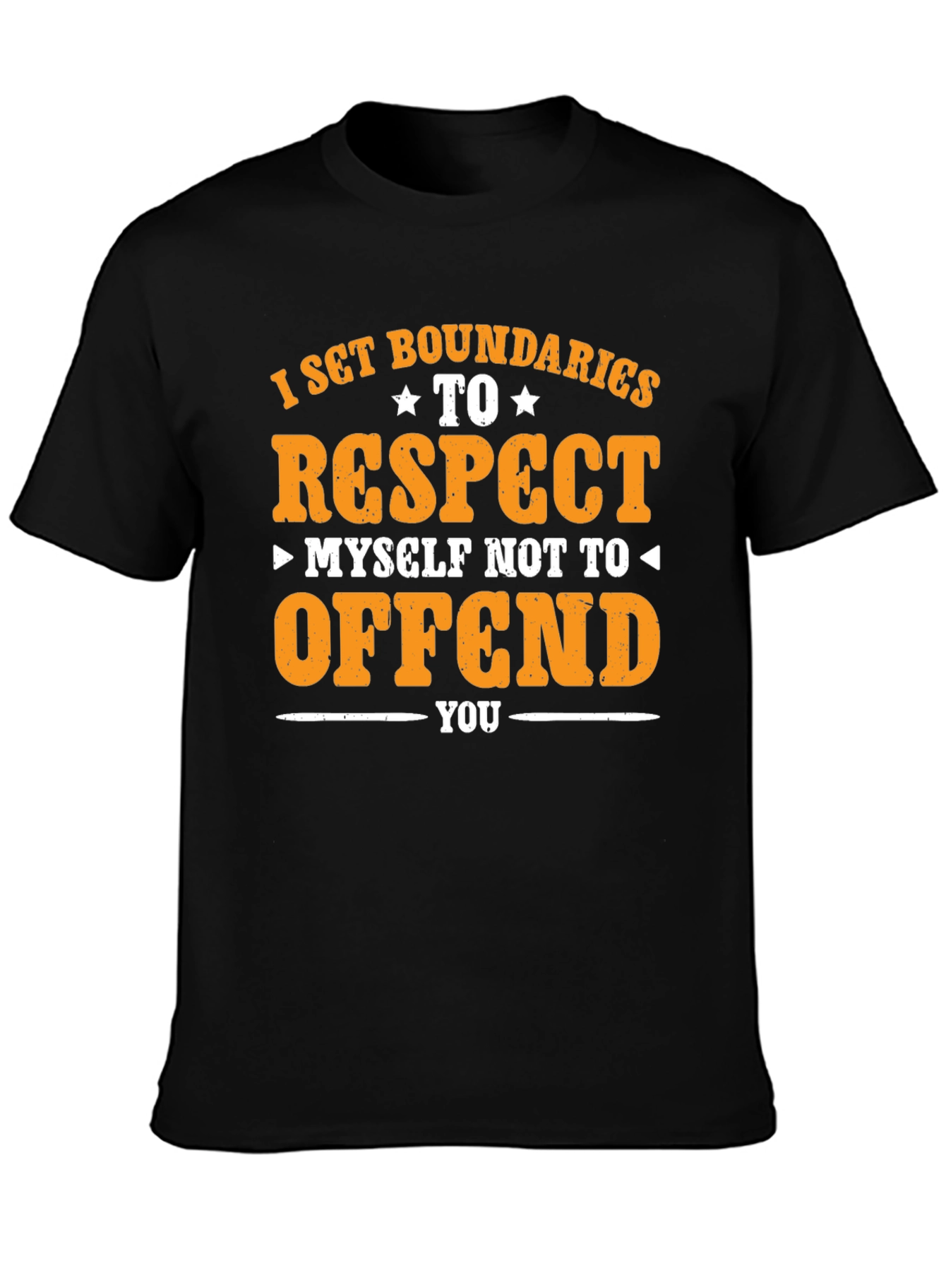 Black Boundaries Respect Graphic Tee view 3