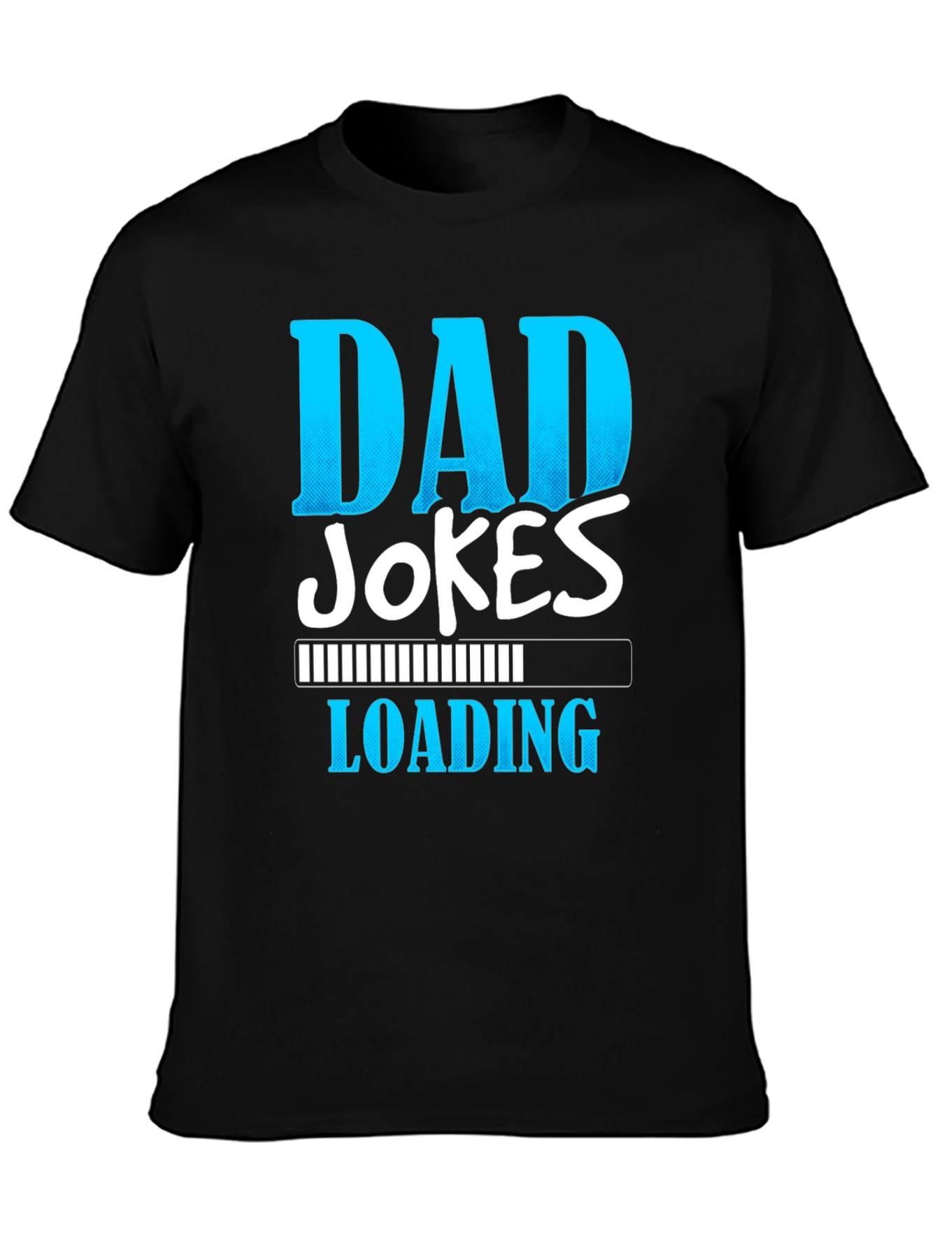 Black Dad Jokes Loading T-Shirt - Funny Father's Day Gift view 3